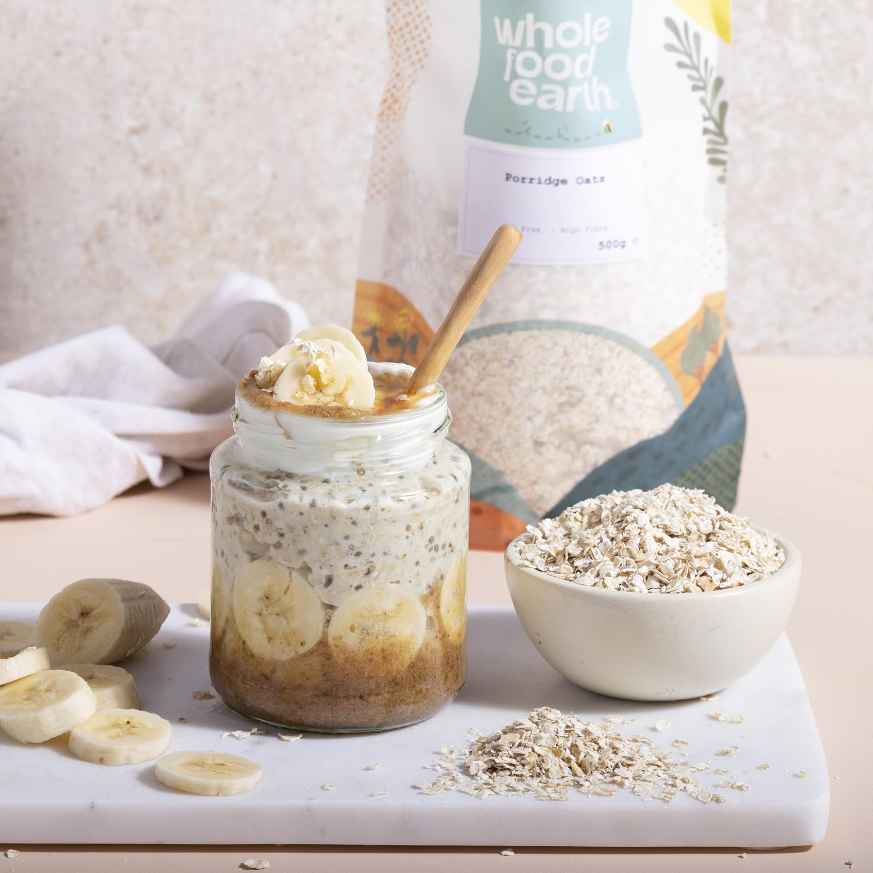 Wholefood Earth Porridge Oats 2 kg | GMO Free | High Fibre | Vegan & Dairy Free 2