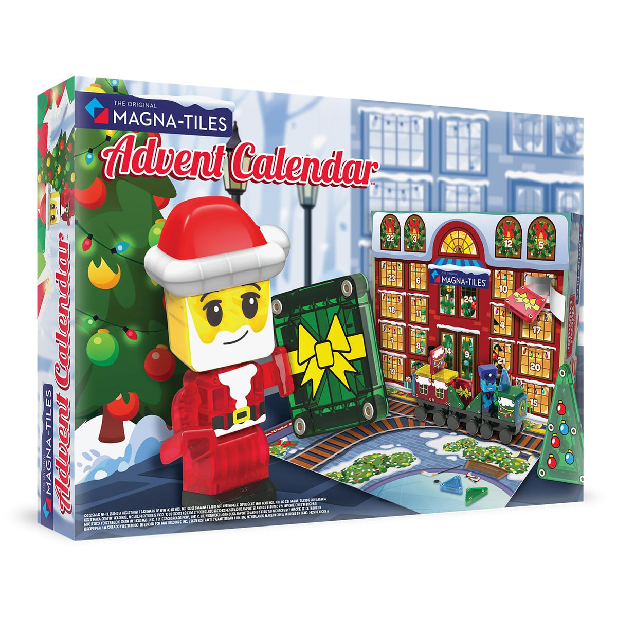 Magna-Tiles microMAGS Advent Calendar - 34-Piece Magnetic Construction Set, Ages 3+