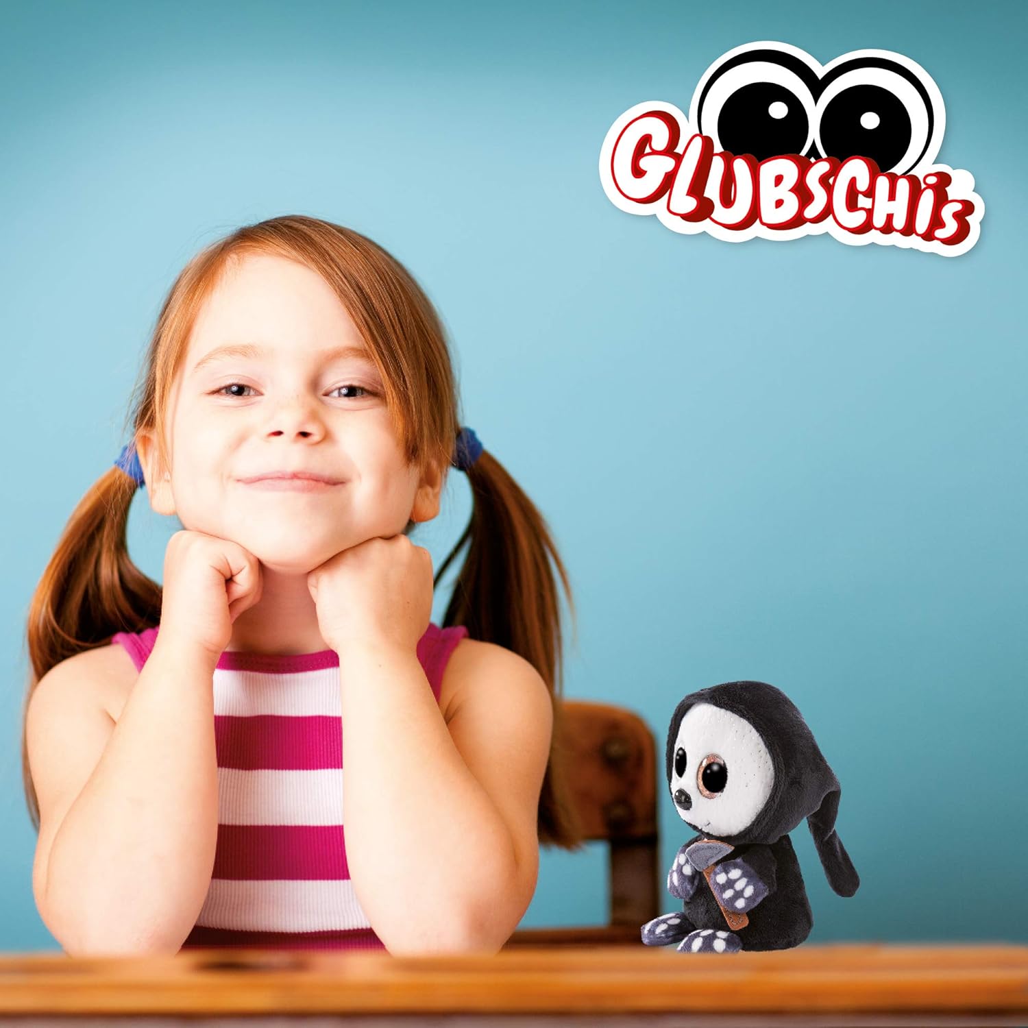 Nici Glubschis Cuddly Soft Toy - Grim Reaper Sanito Halloween Plush, Black 2