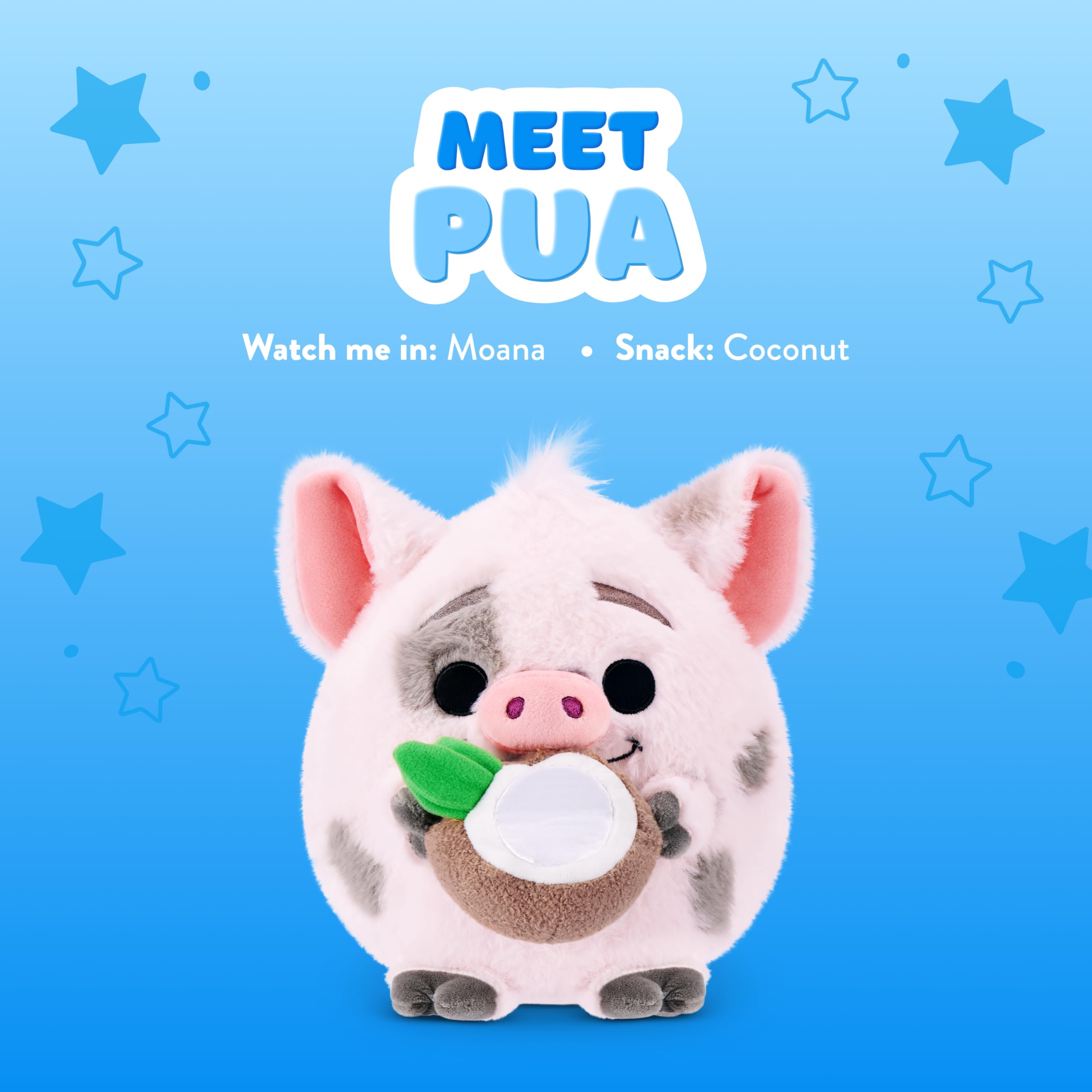Snackles Disney Pua & Coconut 8-Inch Ultra-Soft Plush Toy by ZURU