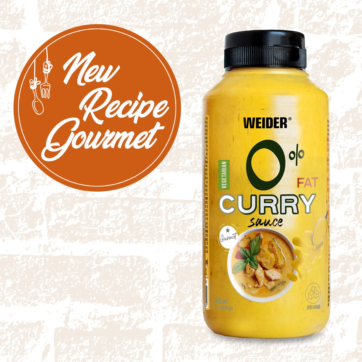 Weider Gourmet 0% Fat Curry Sauce - New Recipe | 265 ml
