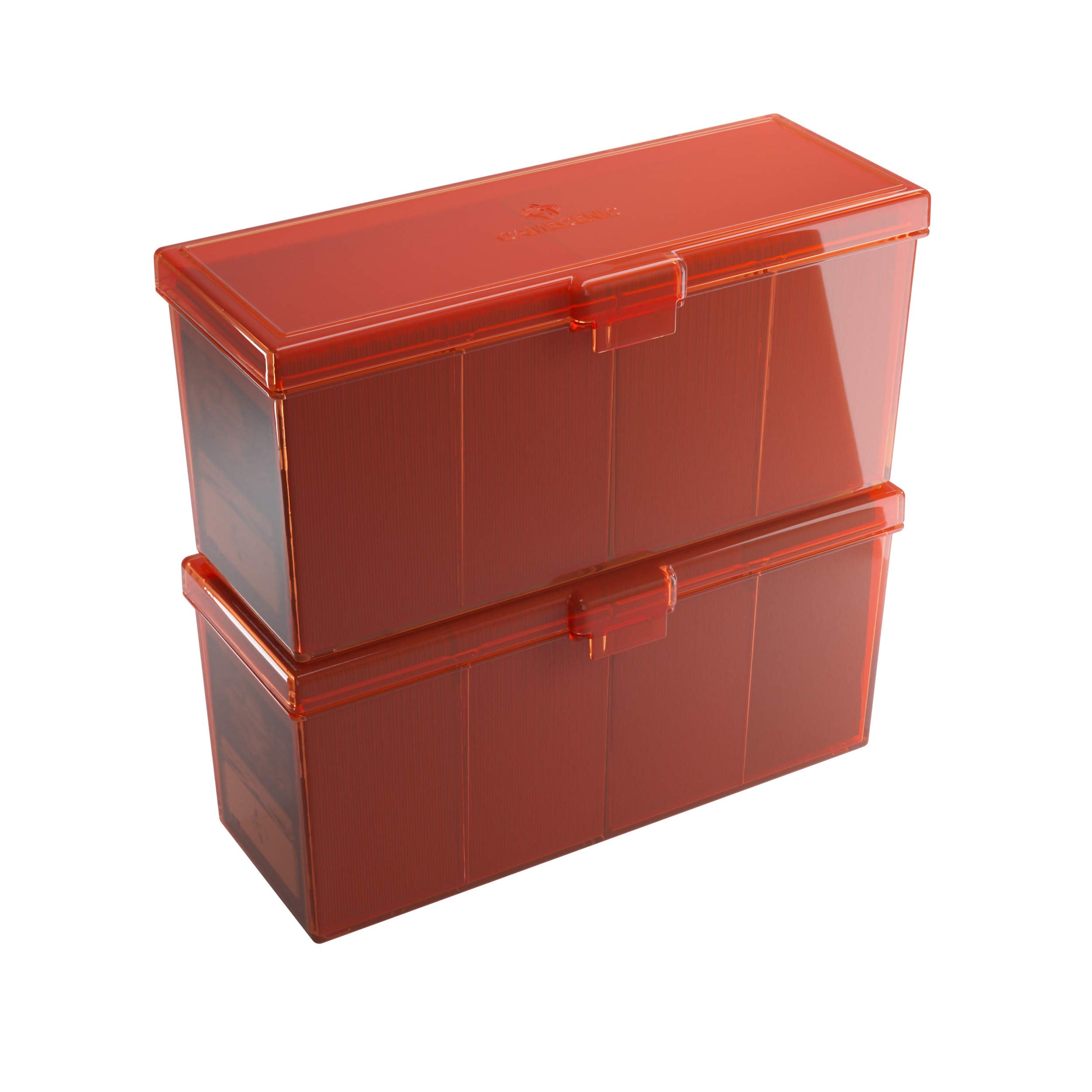 Gamegenic Fourtress 320-Card Deck Holder - Rigid, Stackable Storage | Red 8