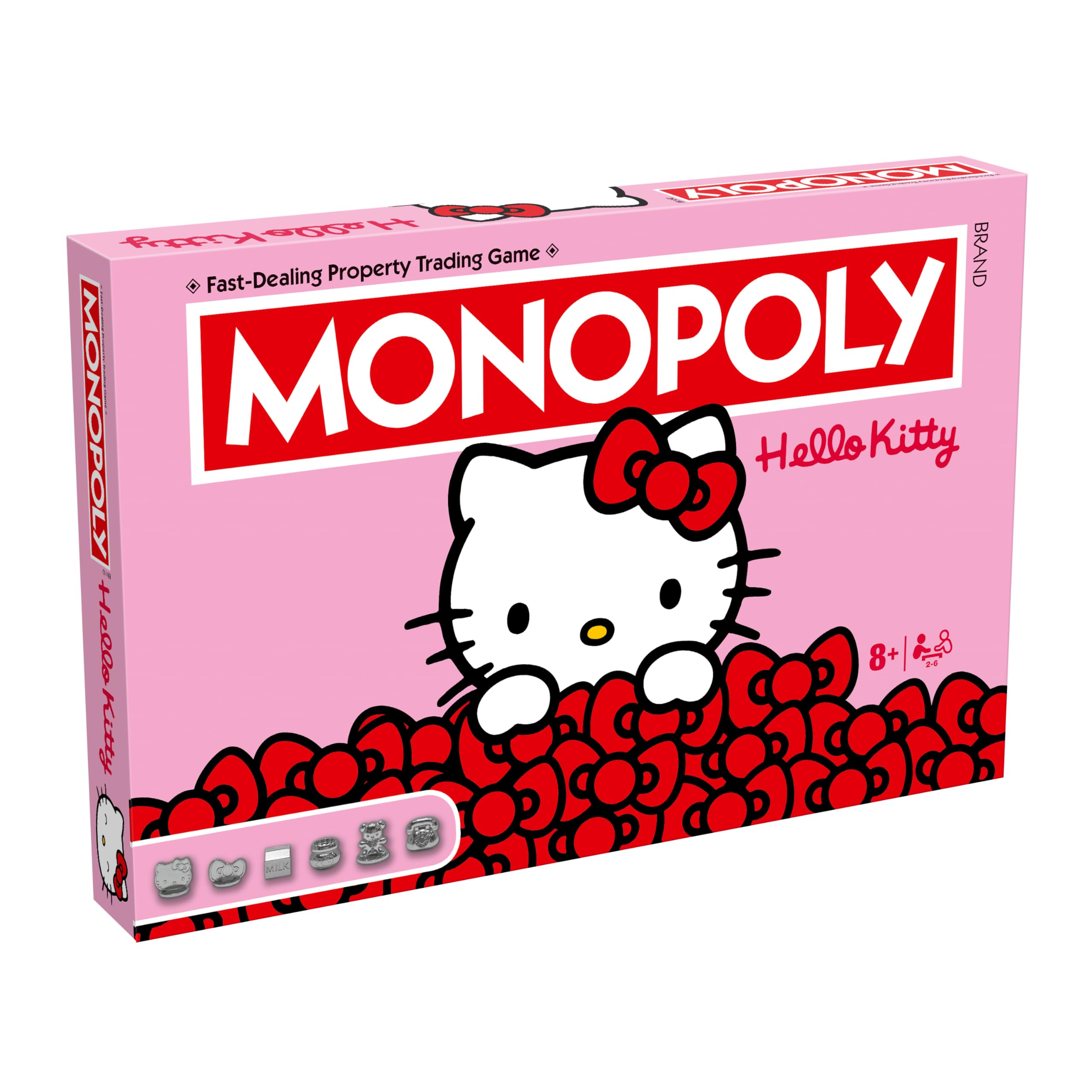 Winning Moves Hello Kitty Monopoly Board Game | 2-6 Players | Ages 8+ | Cardboard