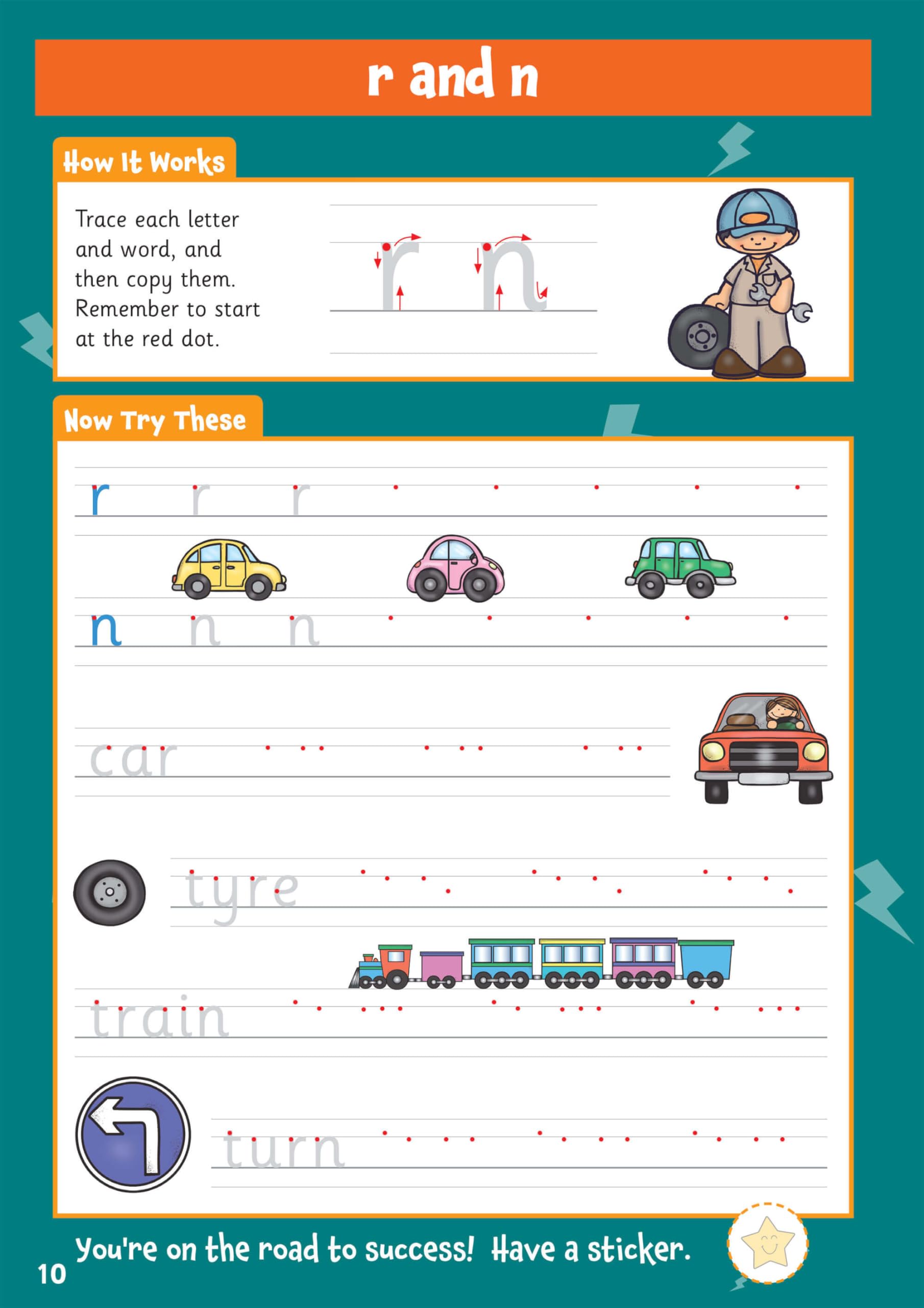 CGP 10 Minutes a Day Handwriting for Ages 5-7 Activity Book with Reward Stickers | Paperback 2