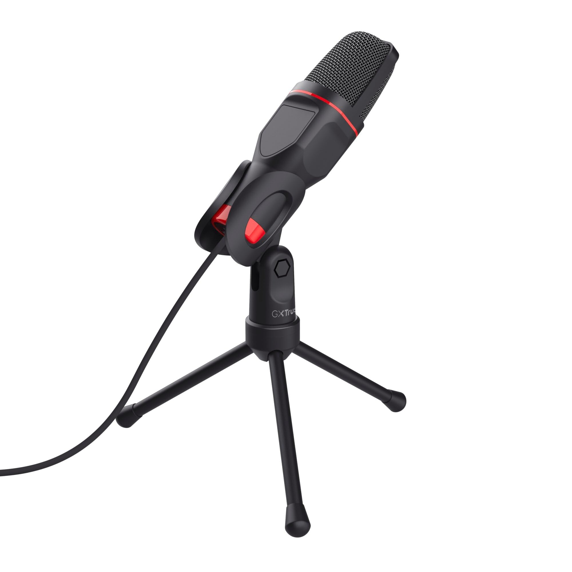 Trust Gaming GXT 212 Mico USB Microphone on Tripod for PC, PS4, PS5 and Laptop, Mic with 3.5 mm and USB Connection, 1.80 m Cable, for Streaming, Twitch and Youtube - Black 7