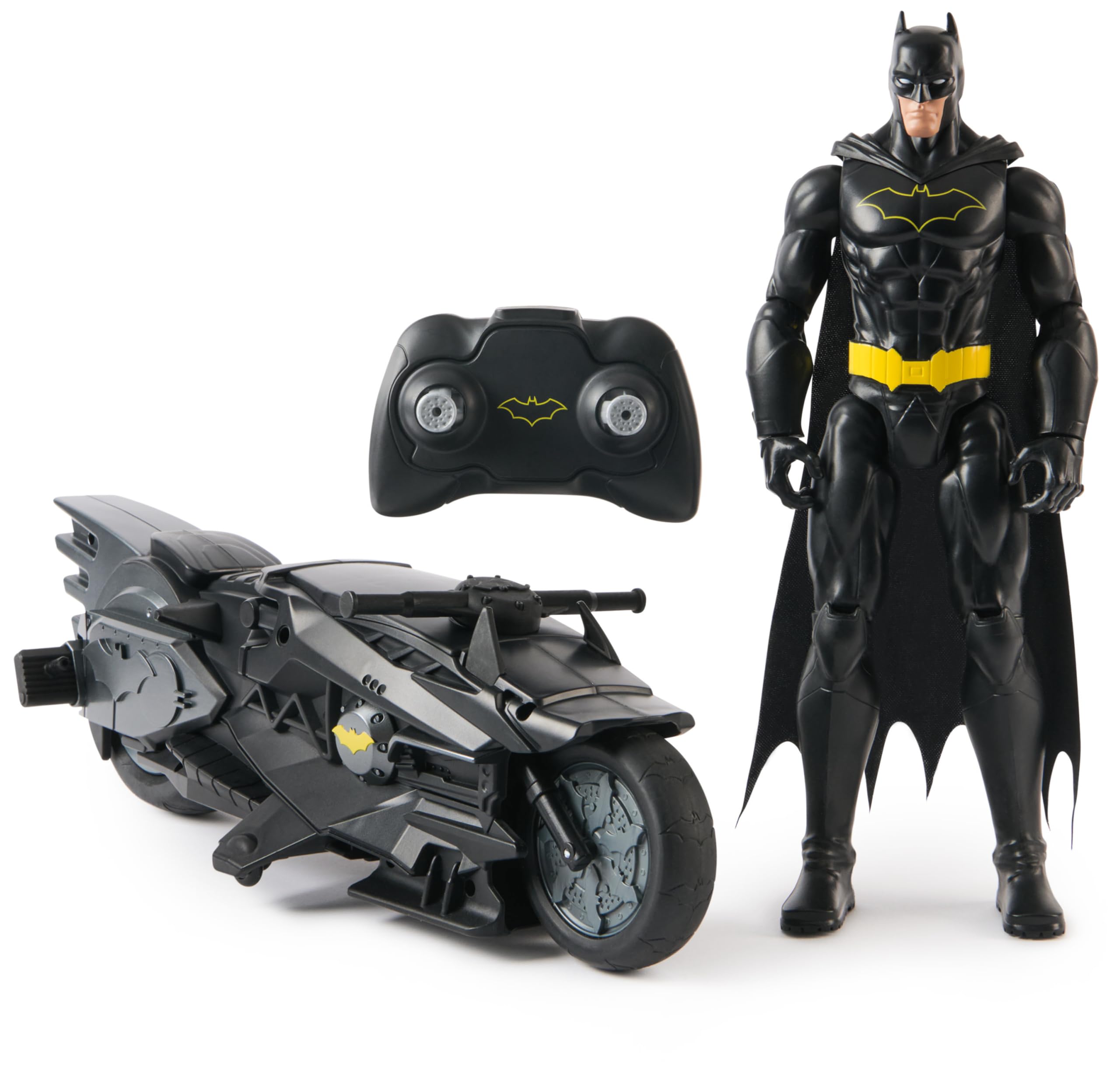 Batman Stealth Remote Control Batcycle with 30cm Batman Action Figure - Remote-Controlled Vehicle for Kids 7