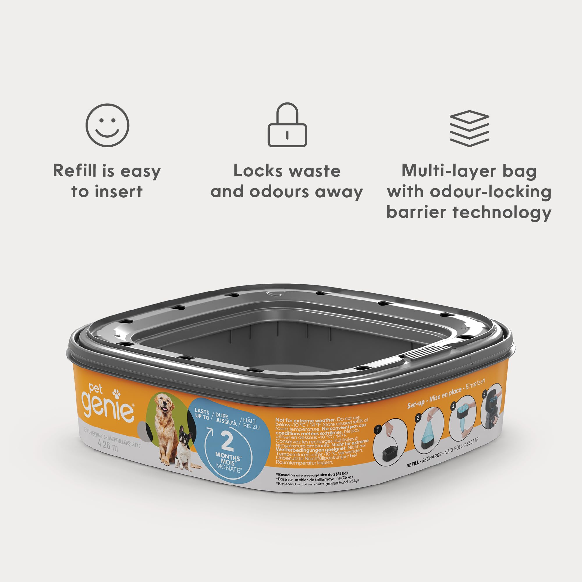 Pet Genie Multi-layer Odor Barrier Refill for Dog Waste | Lasts Up to 2 Months | Medium Size 3