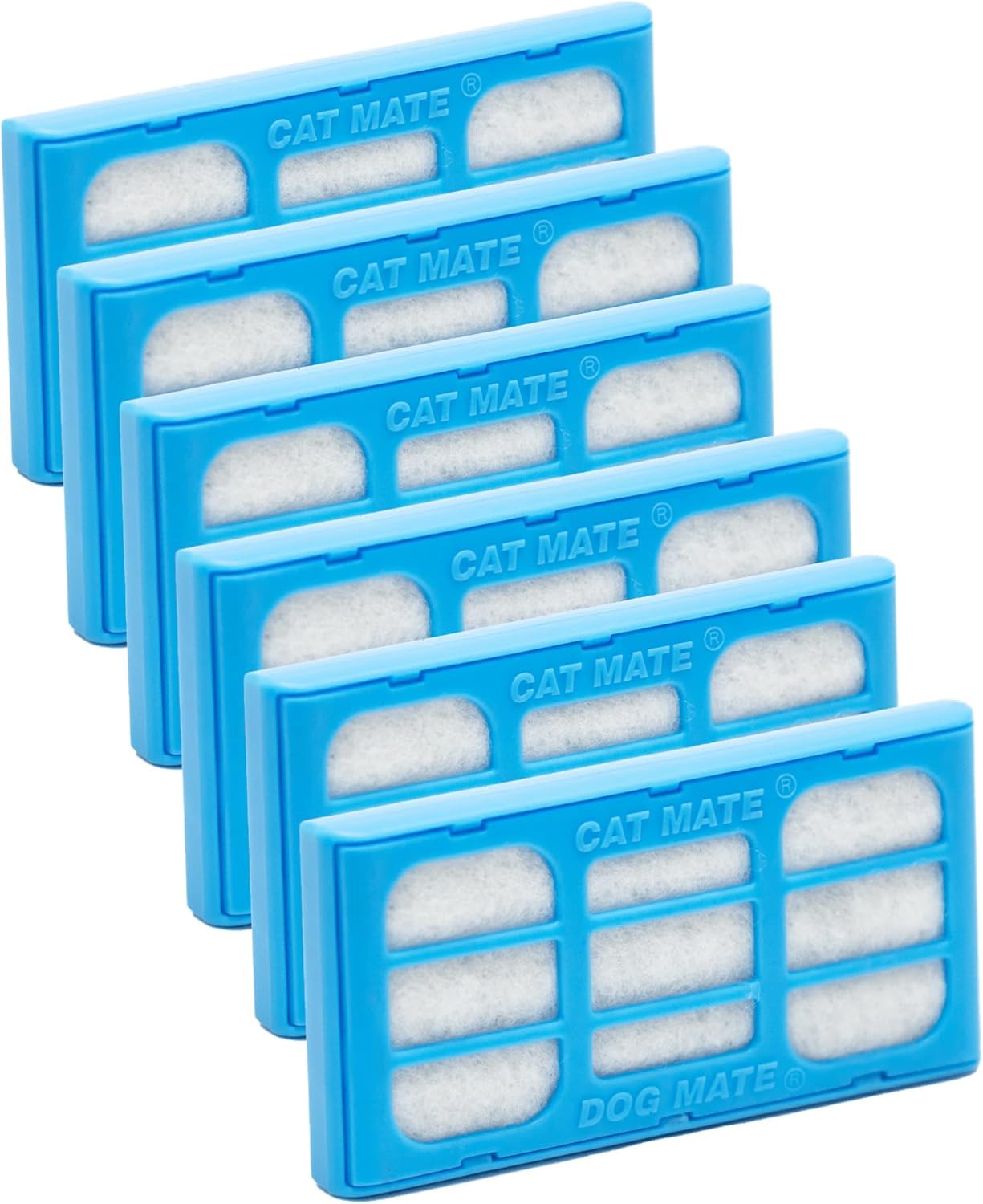 Cat Mate Genuine Filter Cartridges (389) - Pack of 6 | Polymer-Carbon Filtration | Soft Water Use