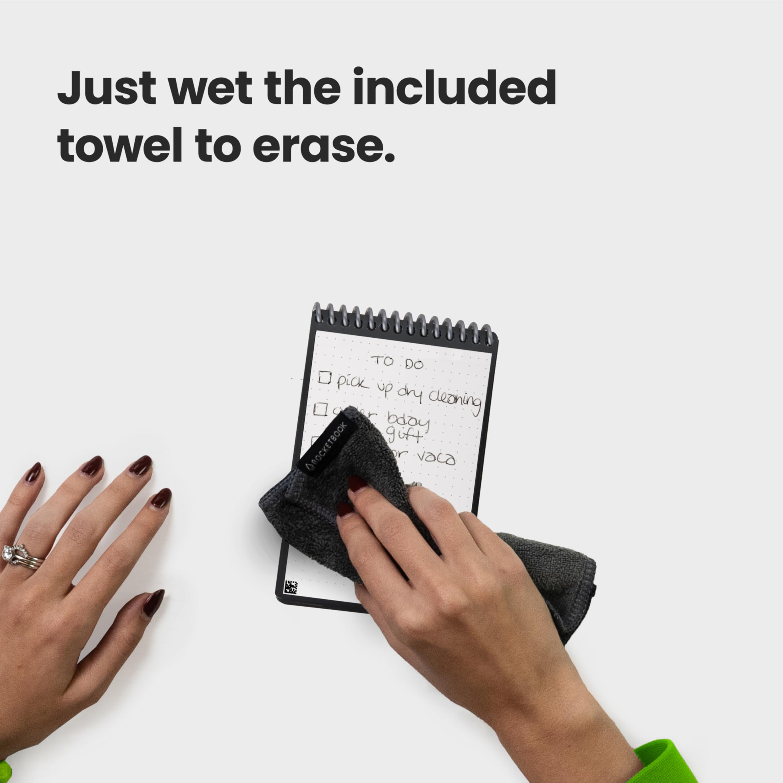 Rocketbook Mini Reusable Smart Notepad - Pocket Size 8.9 x 14 cm | Dot Grid | Black 3