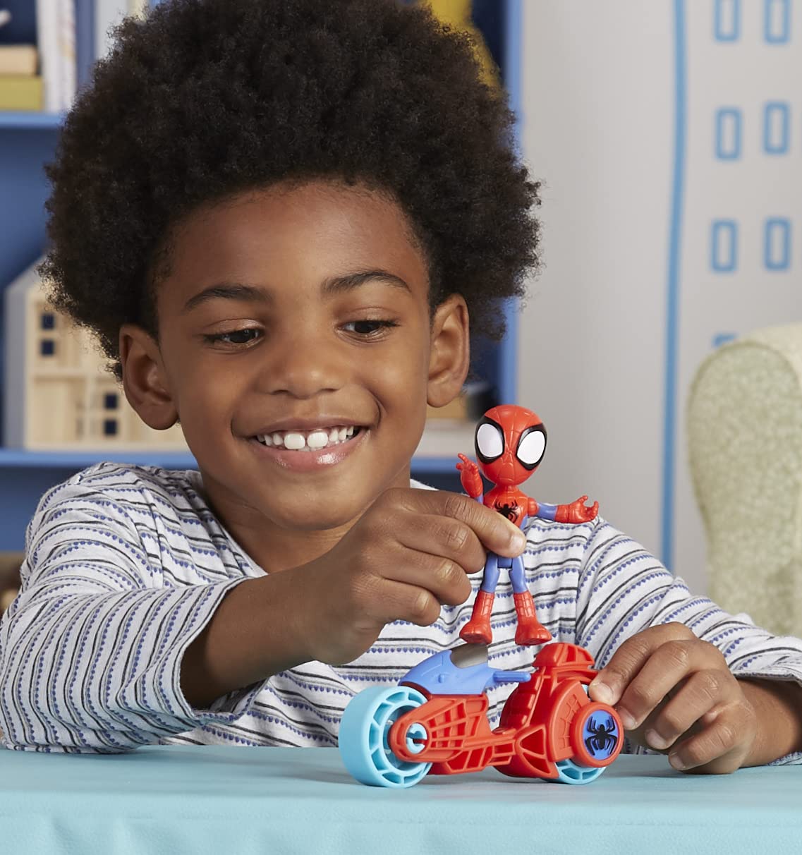 SPIDEY AND HIS AMAZING FRIENDS Spidey Action Figure with Toy Motorcycle | Ages 3+ 2