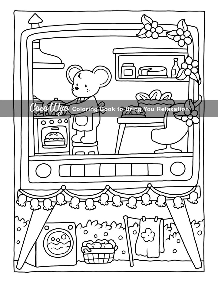 Independently Published - Cozy Spaces: Coloring Book for Adults and Teens Featuring Relaxing Familiar Scenes