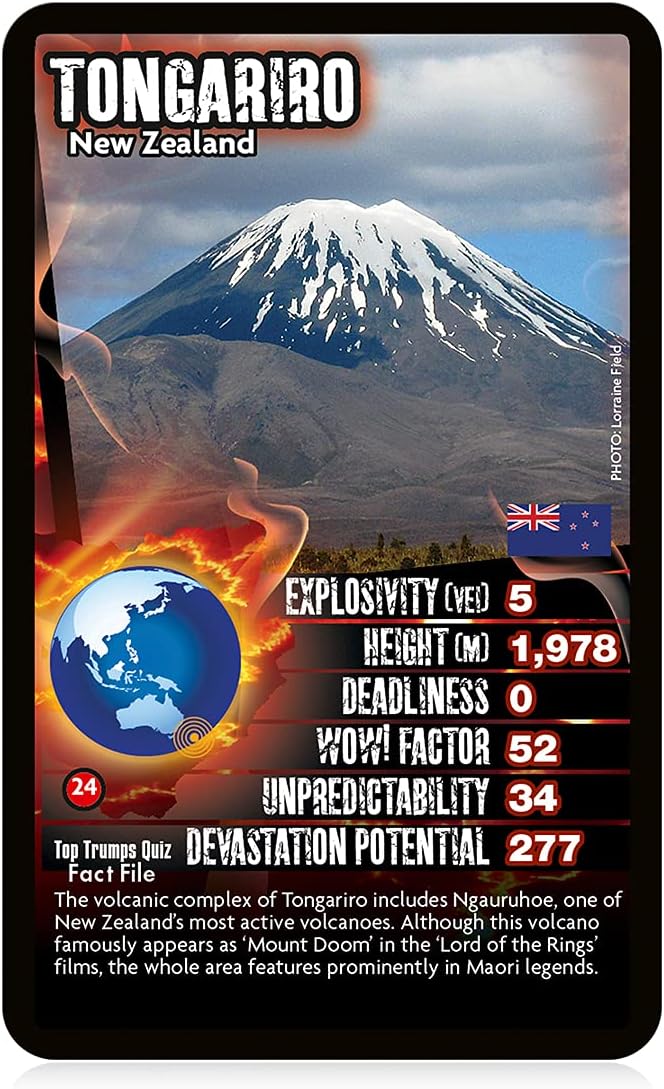 Volcanoes Top Trumps Card Game 3