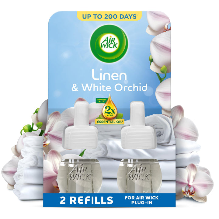 Air Wick - Linen & White Orchid Liquid Electrical Plug-In Refill 19ml (Twin Pack)