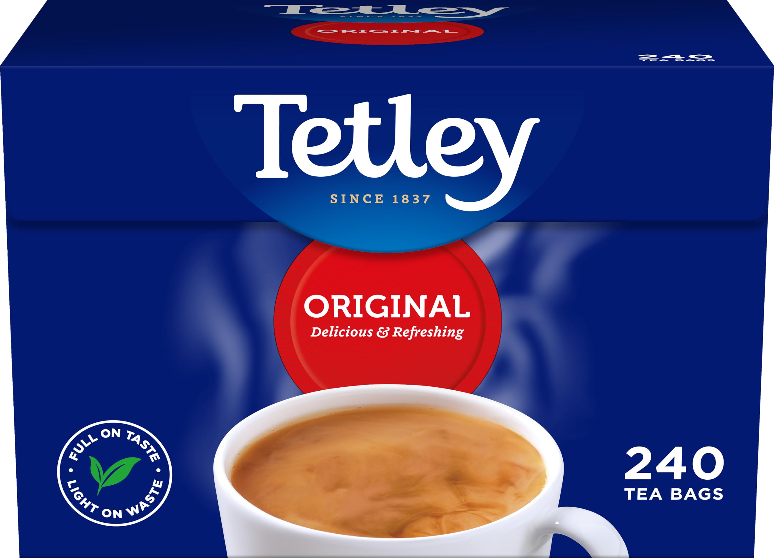 Tetley Original Black Tea Bags - 240 Count, 750g | Rainforest Alliance Certified 1