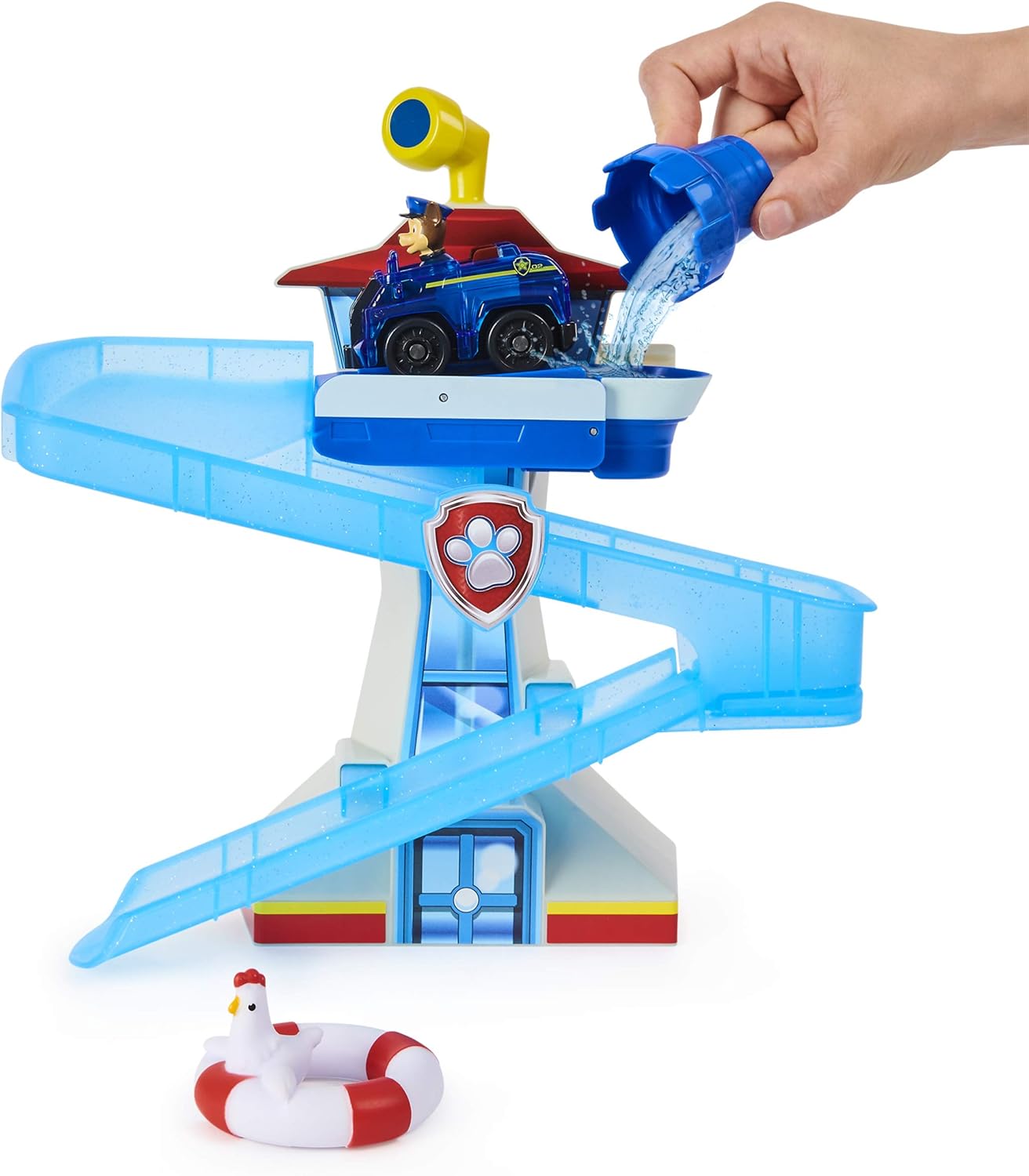 PAW Patrol Adventure Bay Bath Playset with Light-up Chase Vehicle - Ages 3+ 2