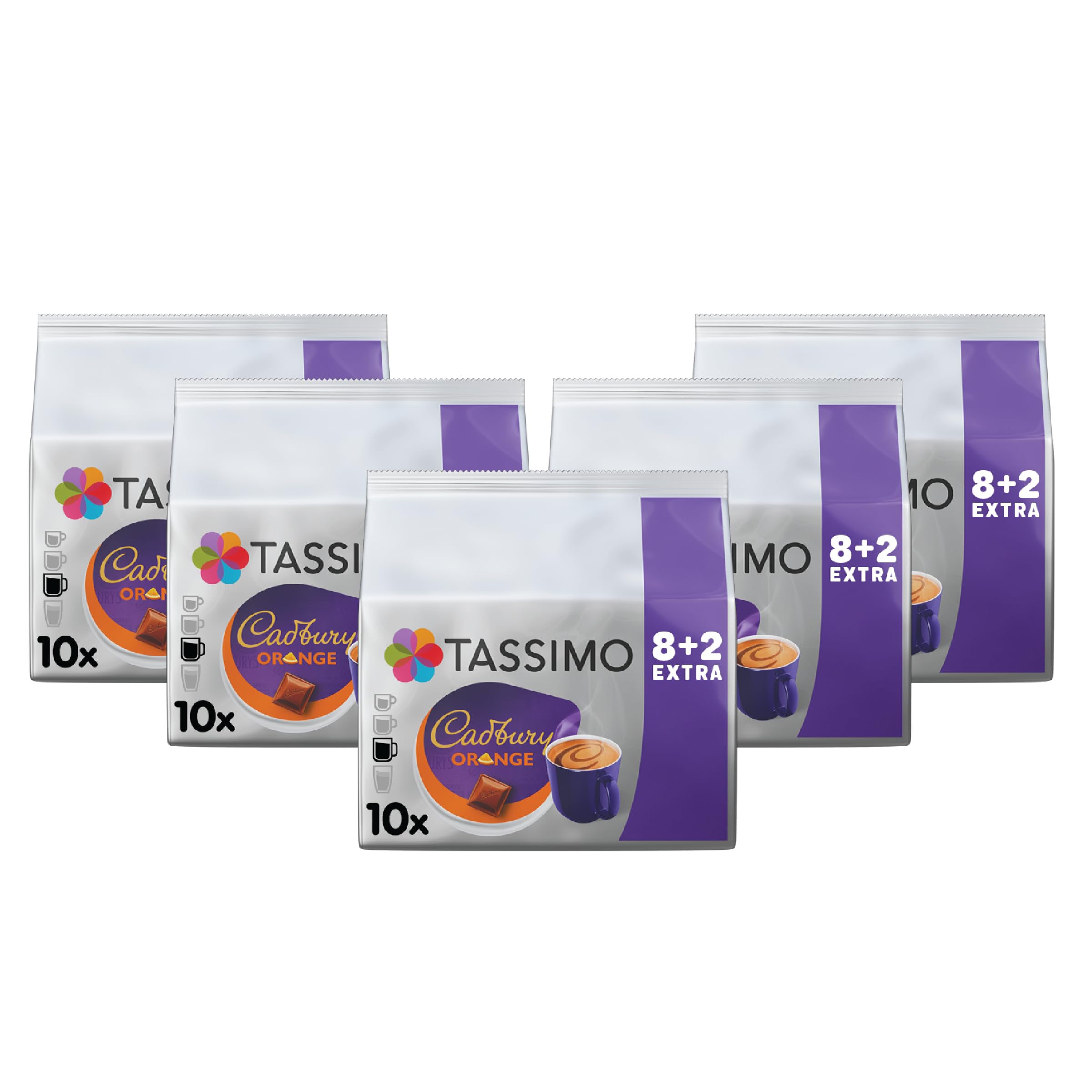 Cadbury Orange Hot Chocolate Tassimo Pods x50 (Pack of 5) - Rich Cocoa & Citrus Blend 1