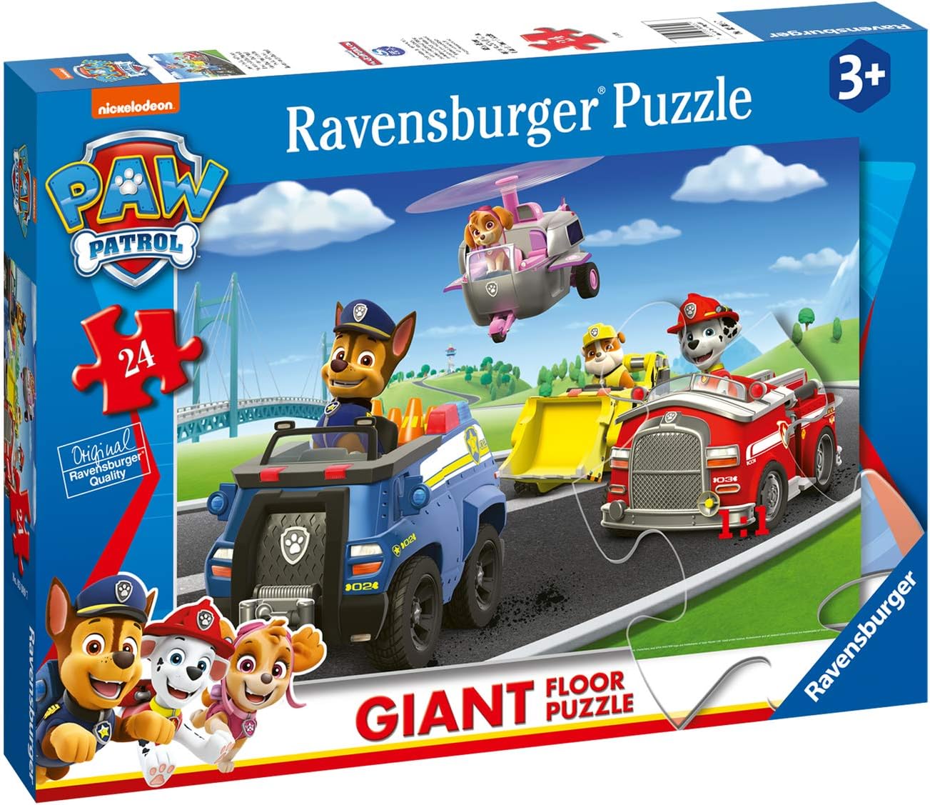 Ravensburger Paw Patrol Shaped Giant Floor Puzzle - 24-Piece Jigsaw for Kids 3 Years and Up 2