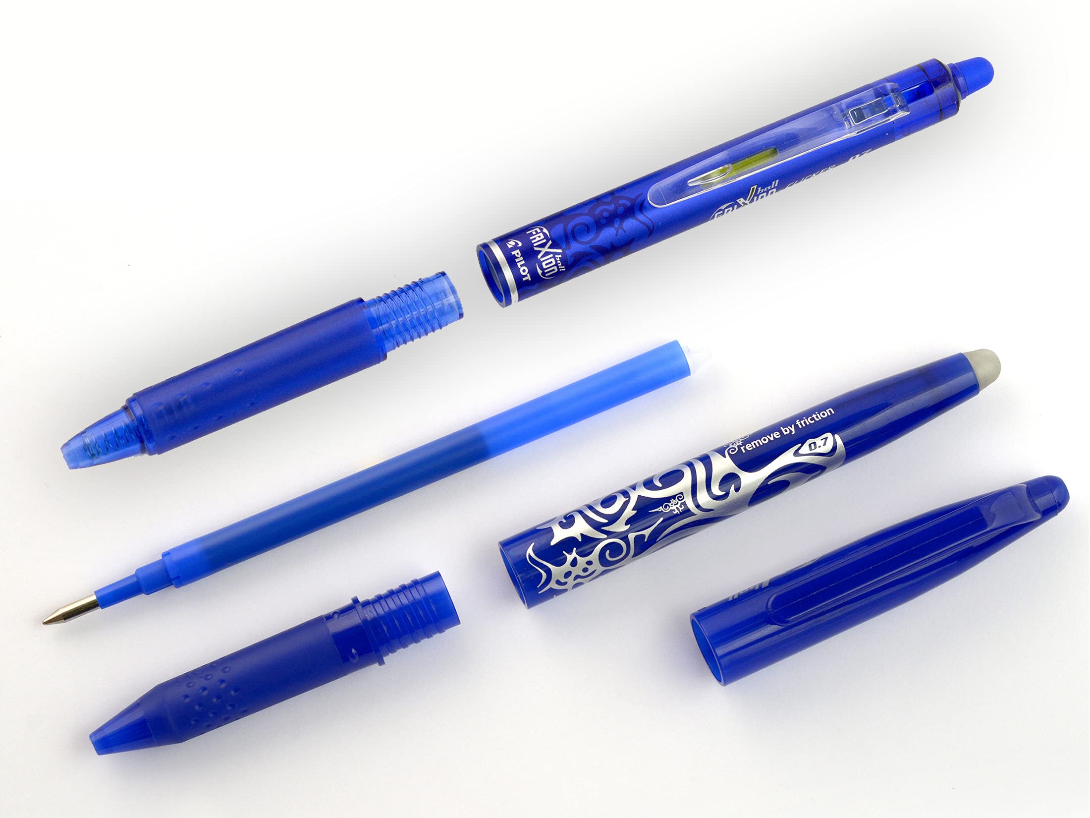 PILOT FriXion Erasable Rollerball Pen Refills 0.7mm (0.4mm Line) - 4 Sets of 3 (Blue, Black, Red, Green) 4