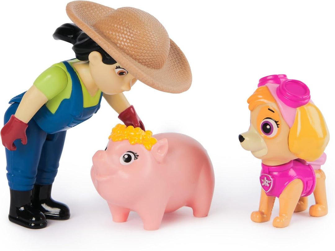 Paw Patrol Skye, Farmer Yumi, and Piggie Figures - Adventure-Ready Playset for Kids Ages 3+