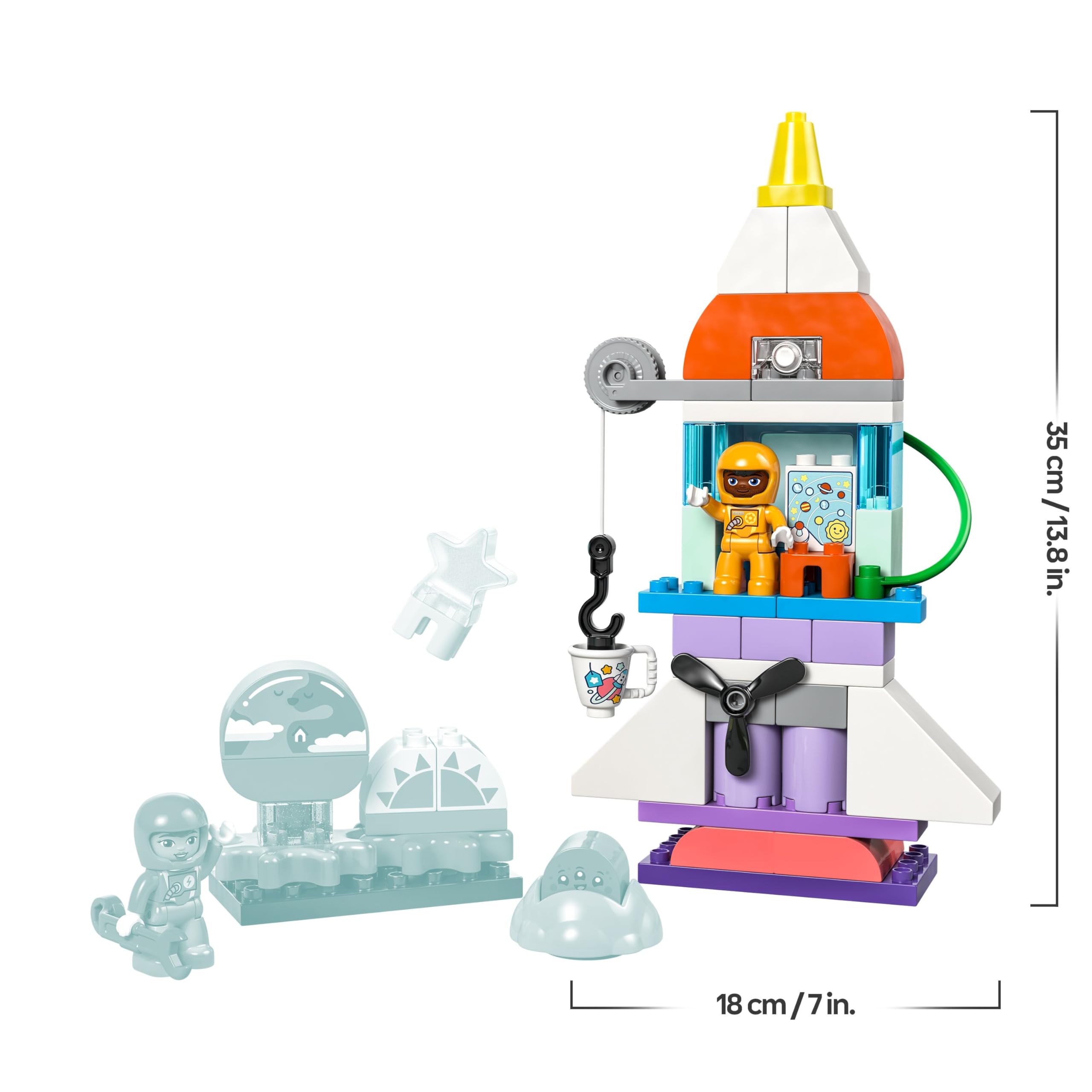 LEGO DUPLO 3in1 Space Shuttle Adventure - Rebuildable Rocket Toy for Ages 3+ 14