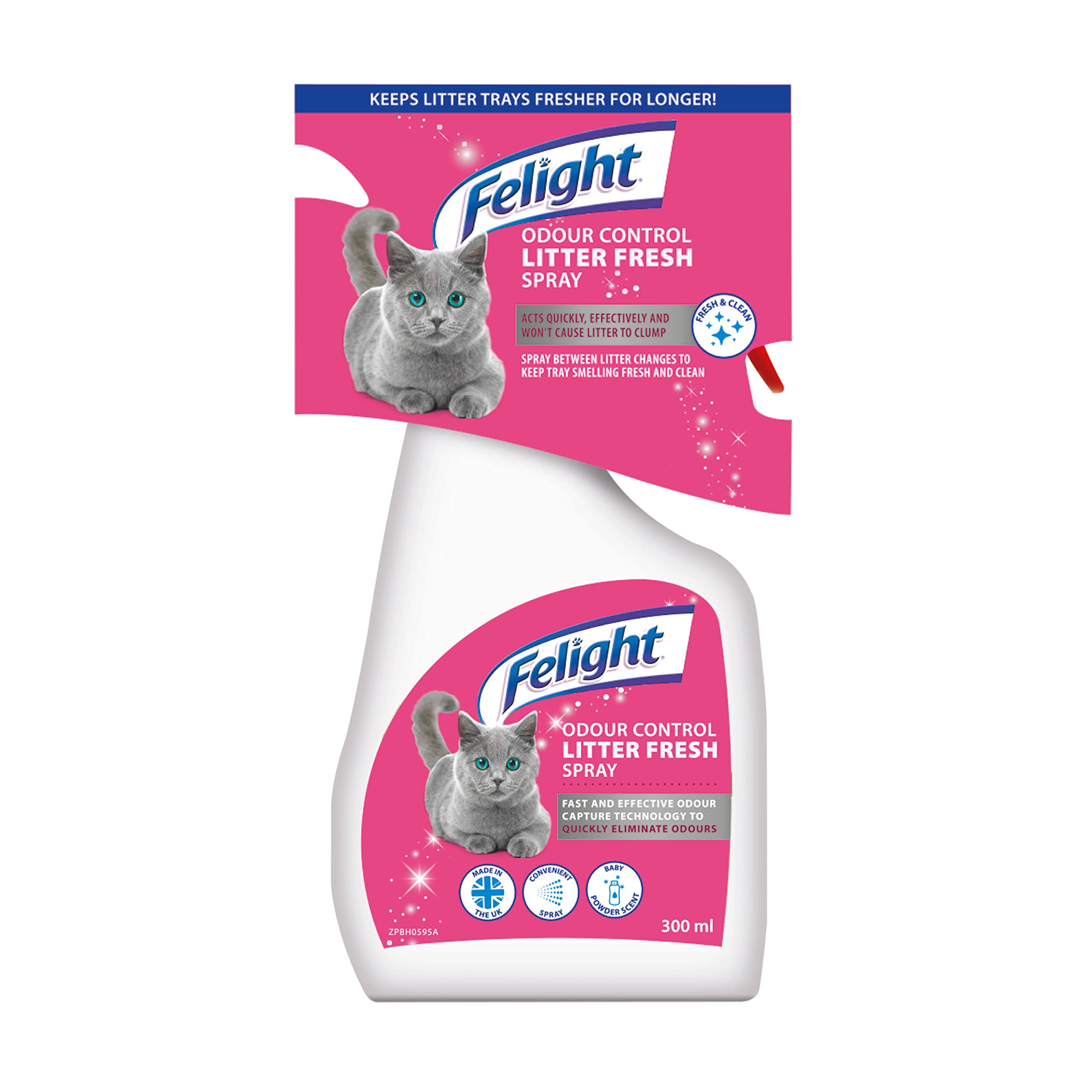 Felight Odour Control Litter Fresh Spray - Baby Powder Scent | 300ml