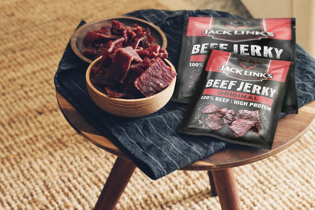 Jack Link's Beef Jerky Original - Box of 12 x 60g - High Protein Dried Meat Snack