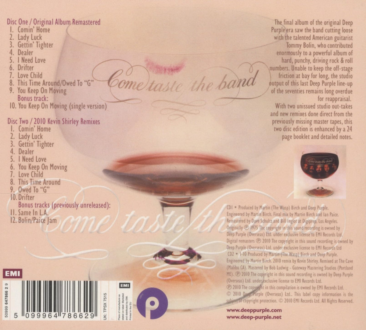 Deep Purple - Come Taste the Band [35th Anniversary CD Edition]