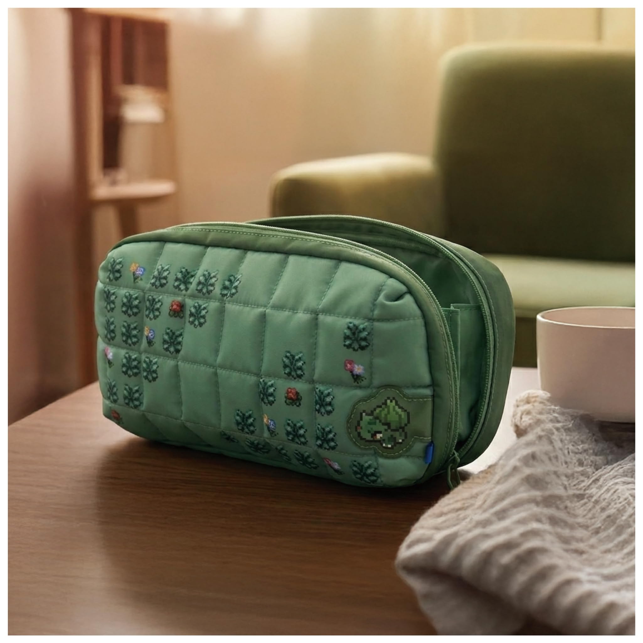 HORI Puff Pouch (Pokémon Pixel Green) - Nintendo Switch & Switch 2 Accessory Kit 2