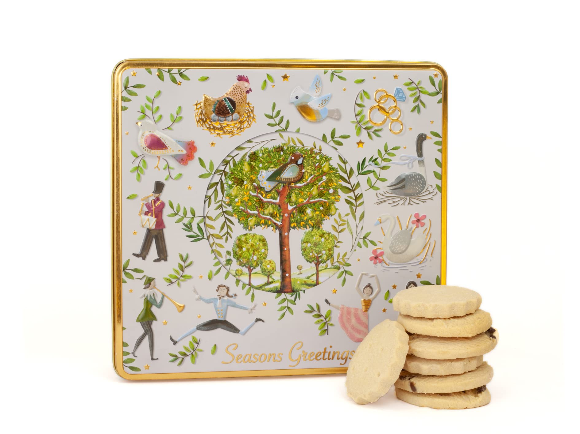 The Silver Crane Co. - 12 Days of Christmas Biscuits Tin Scottish Shortbread Gift Set 1