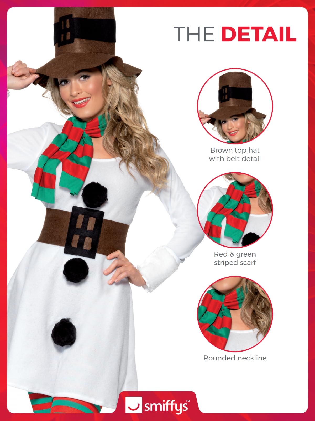 Smiffys Miss Snowman Costume - Size 12-14 12