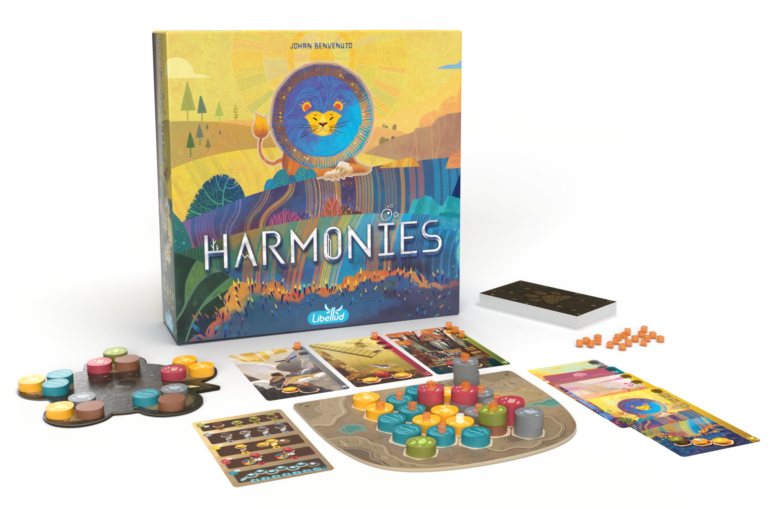 Asmodee Harmonies Board Game - Strategic Tile Placement & 3D Landscape Creation | 1-4 Players | 30 Min 2