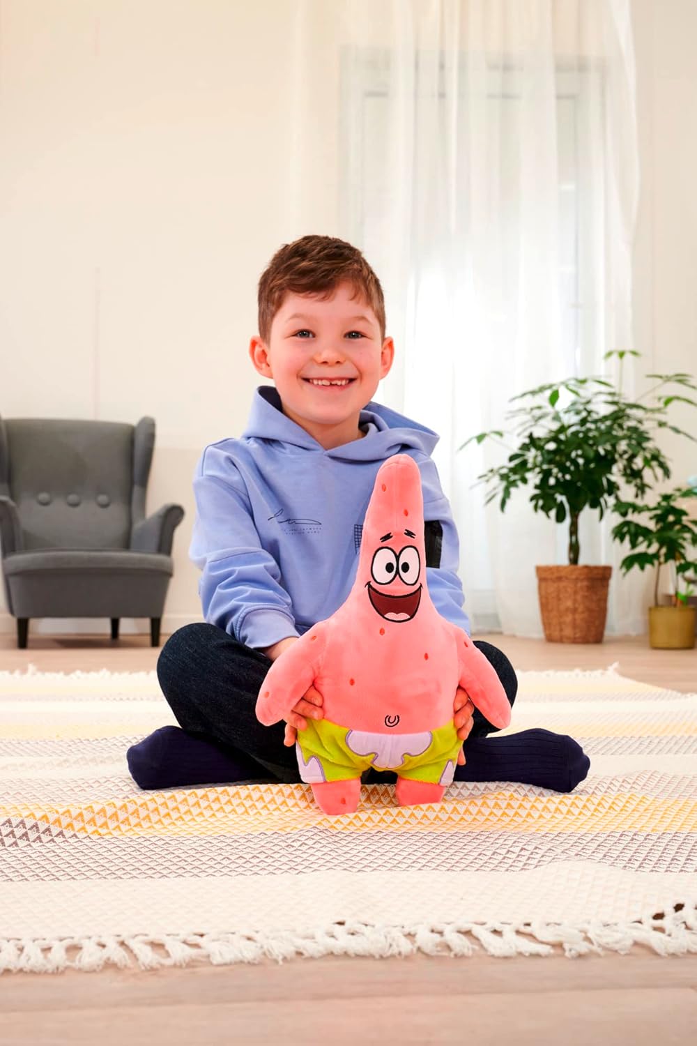 Patrick Star Plush - 35 cm Soft Toy with Recycled Filling, Ideal for Ages 0+