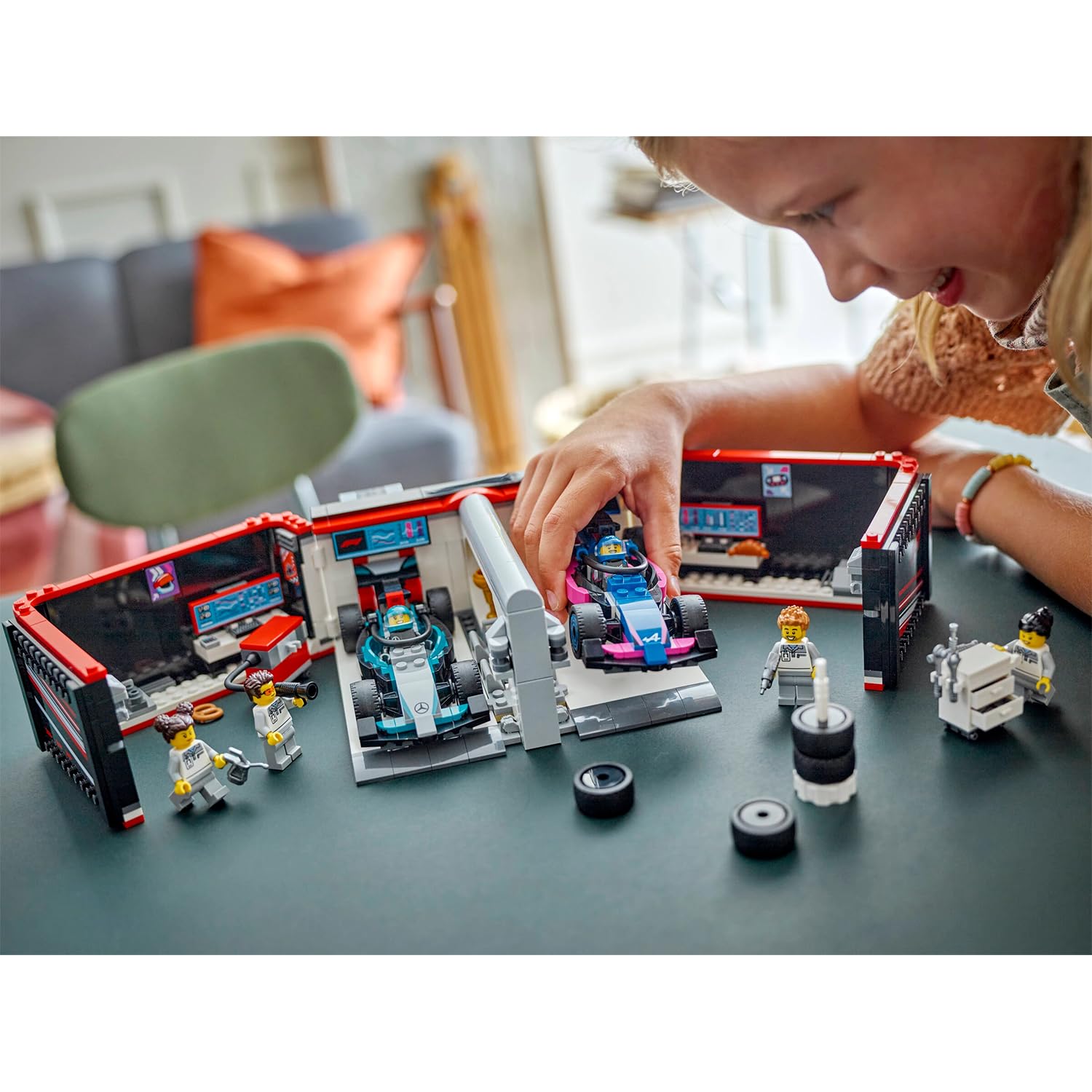 LEGO City F1 Garage & Mercedes-AMG & Alpine Cars - Building Playset for Kids 7+ 7
