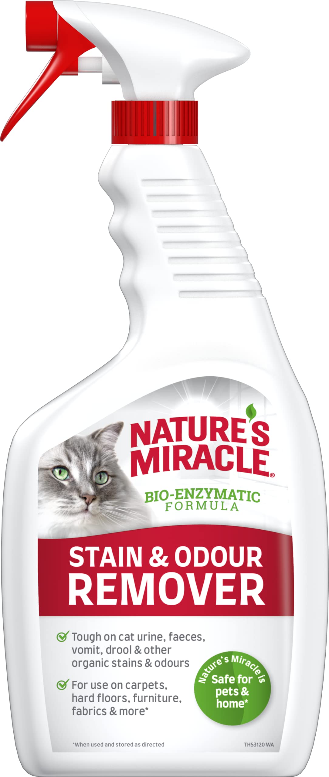 Nature's Miracle Cat Stain & Odour Remover - Bio-Enzymatic Formula, 709 ml