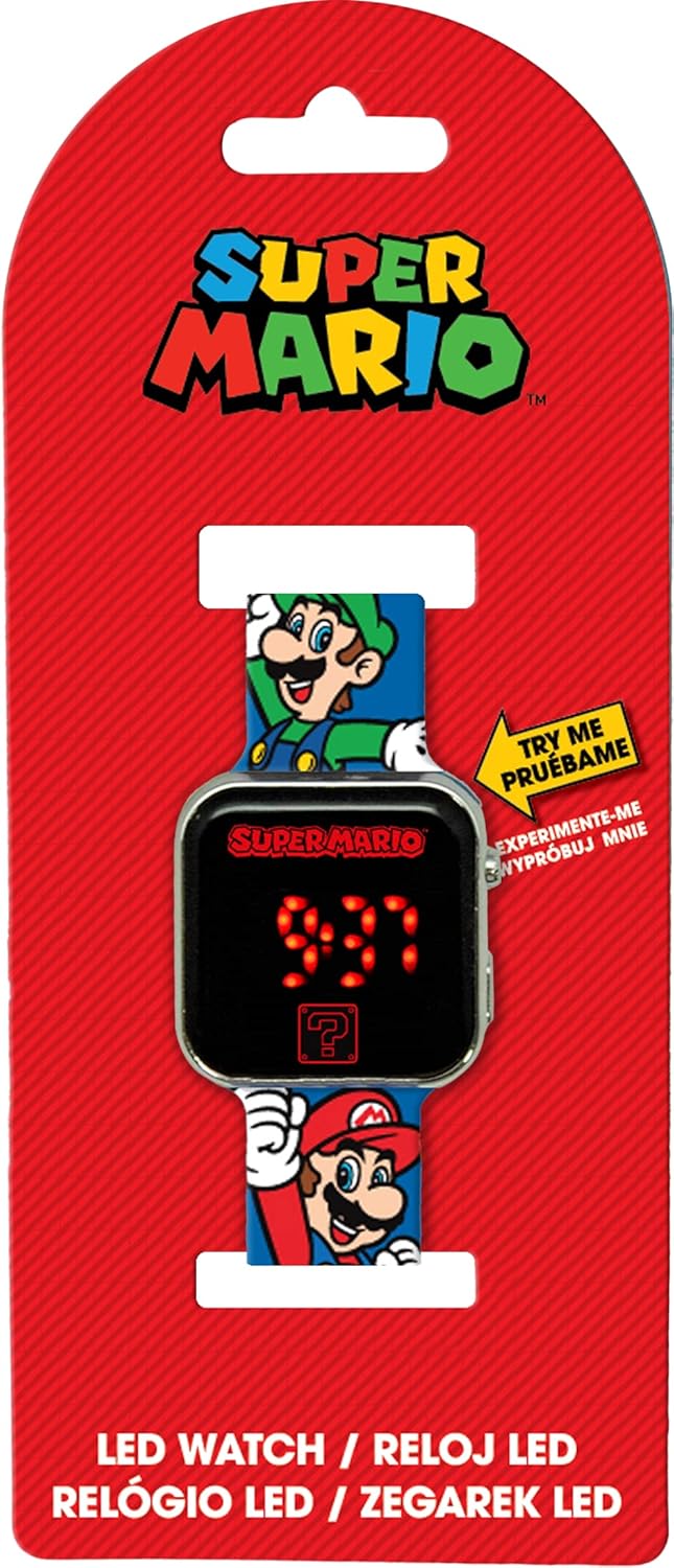 Super Mario LED Light Up Watch - Kids Euroswan GSM4236 (2023)