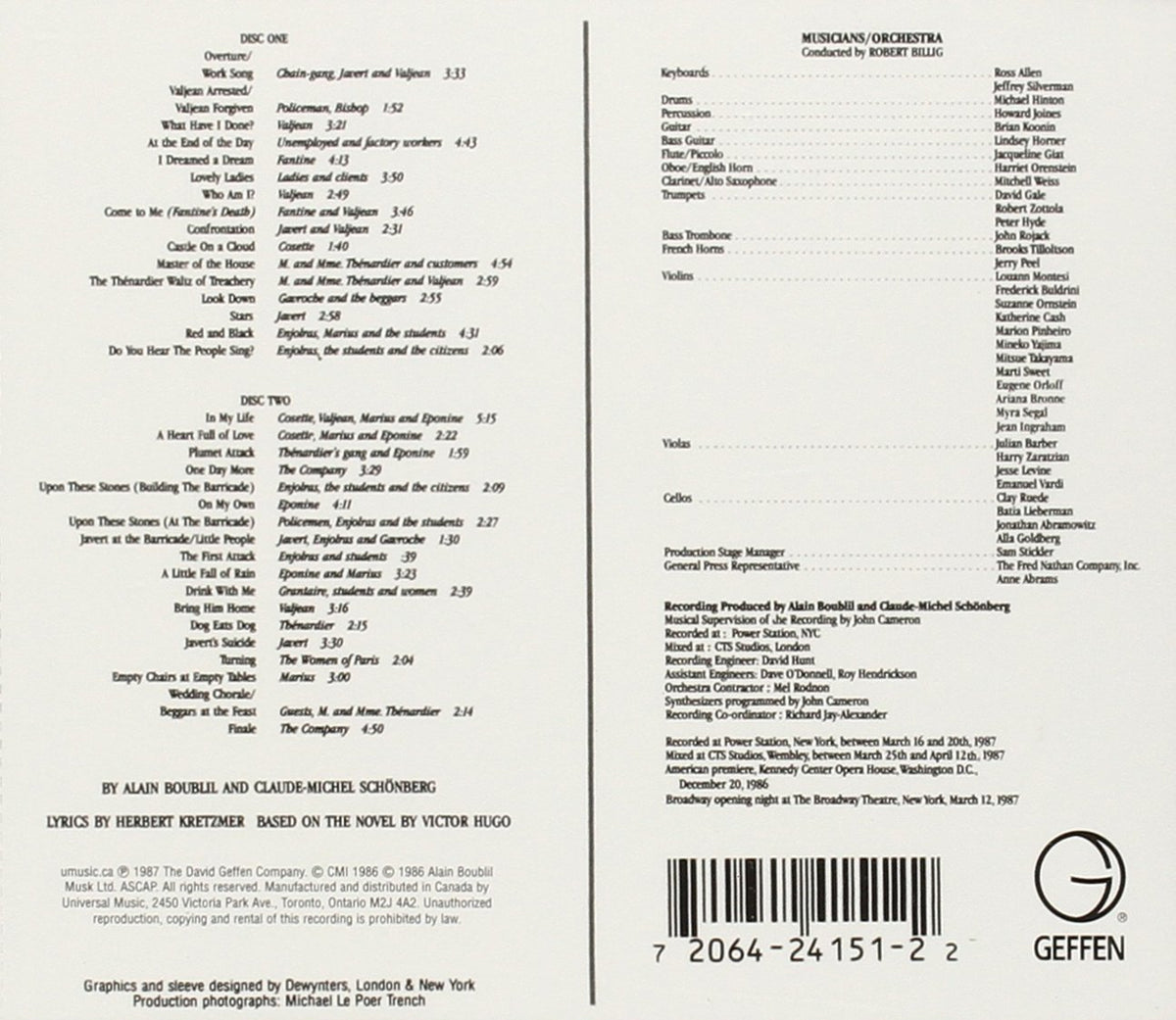 Broadway Cast - Les Miserables (Original Broadway Cast Recording) [CD]