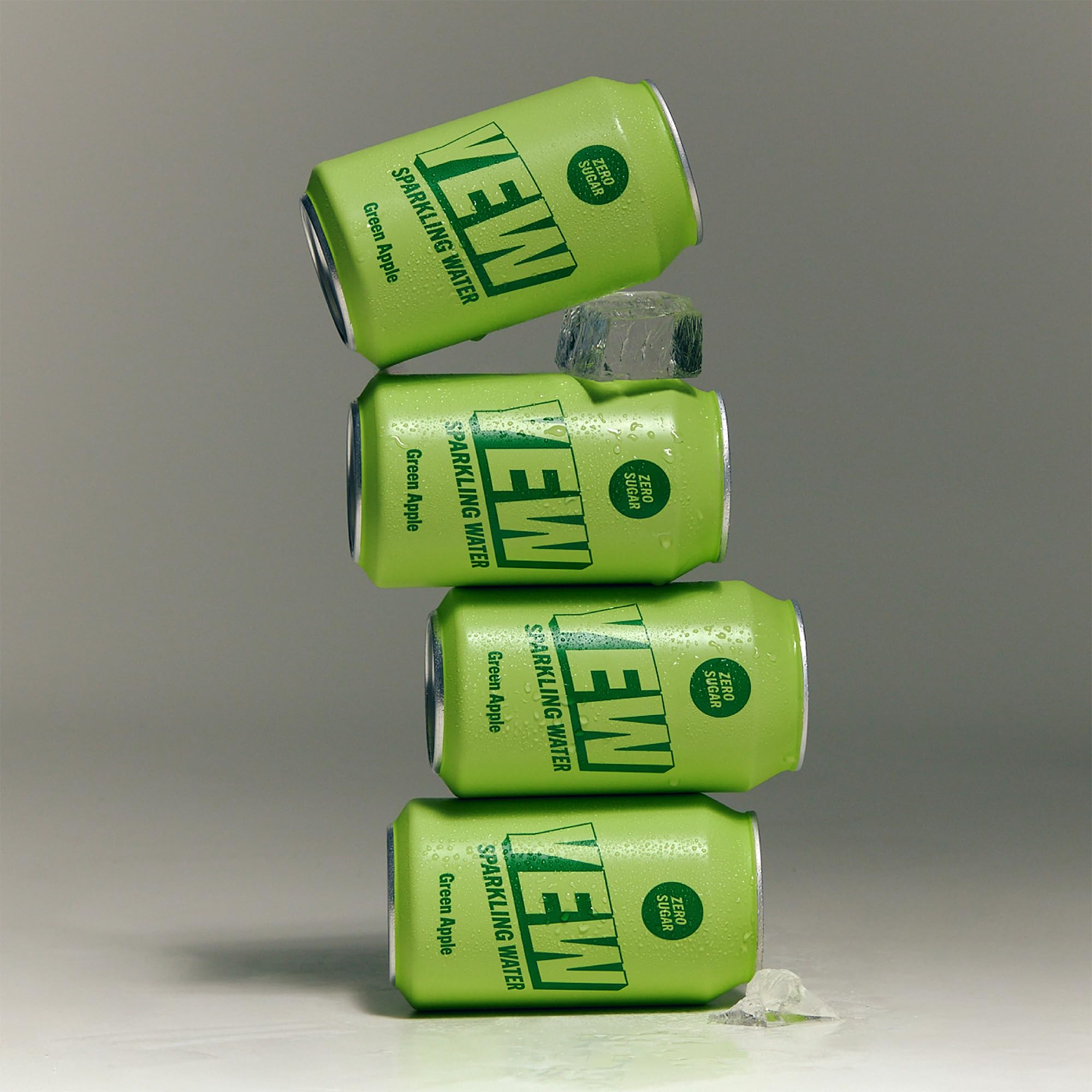 YEW Green Apple Sparkling Water - Zero Sugar, Zero Calories | 330ml Can 6