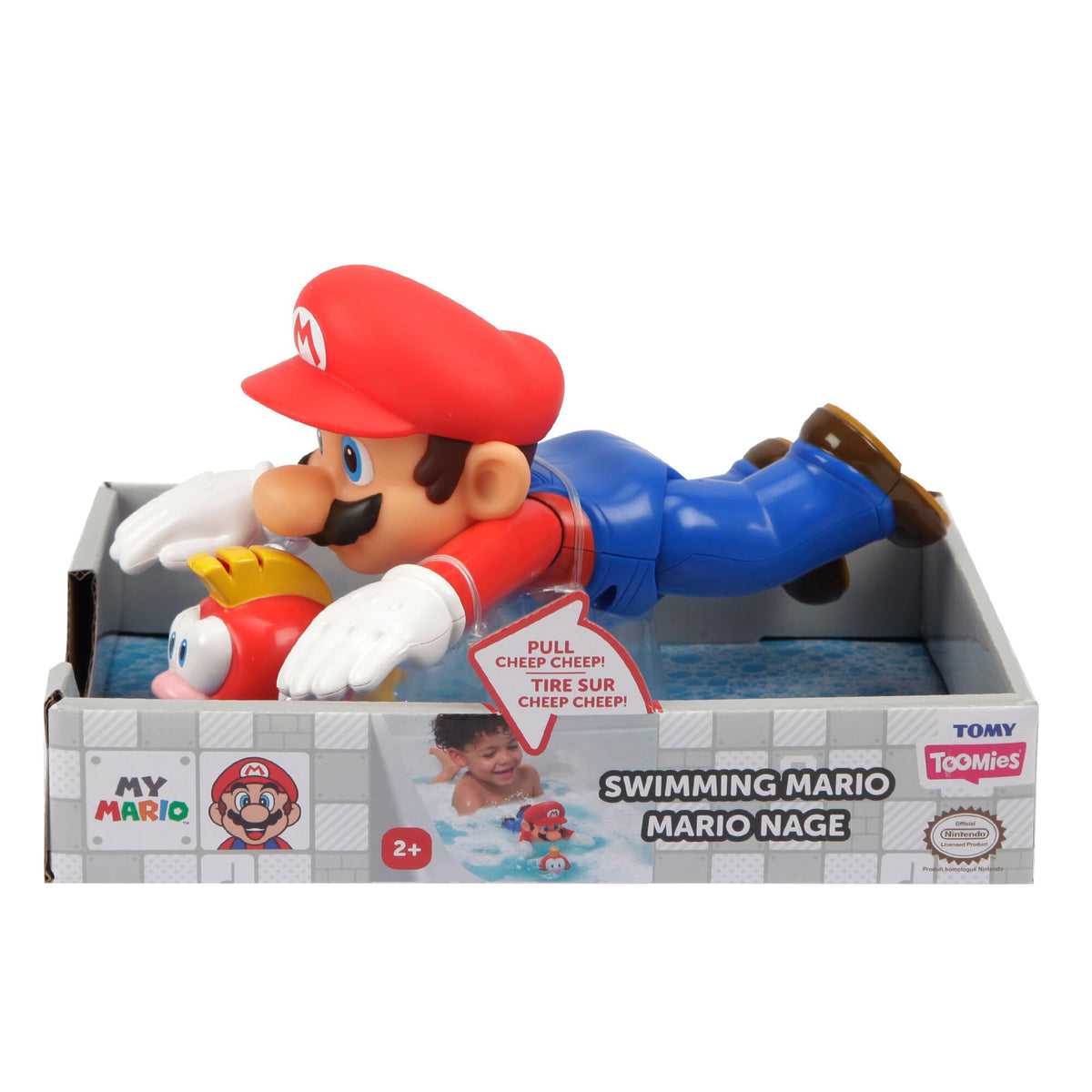 Toomies My Mario Swimming Mario Pull and Go Toddler Bath Toy - From 2 Years