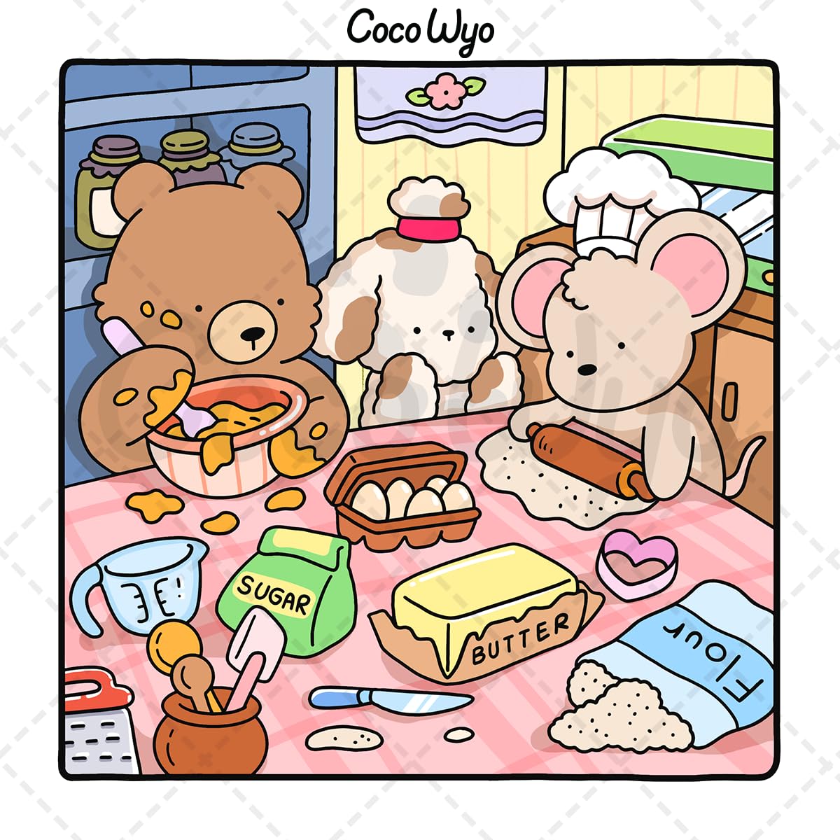 Coco Wyo Cozy Friends: Coloring Book for Adults and Teens | 40 Pages | 8.5 x 8.5 in