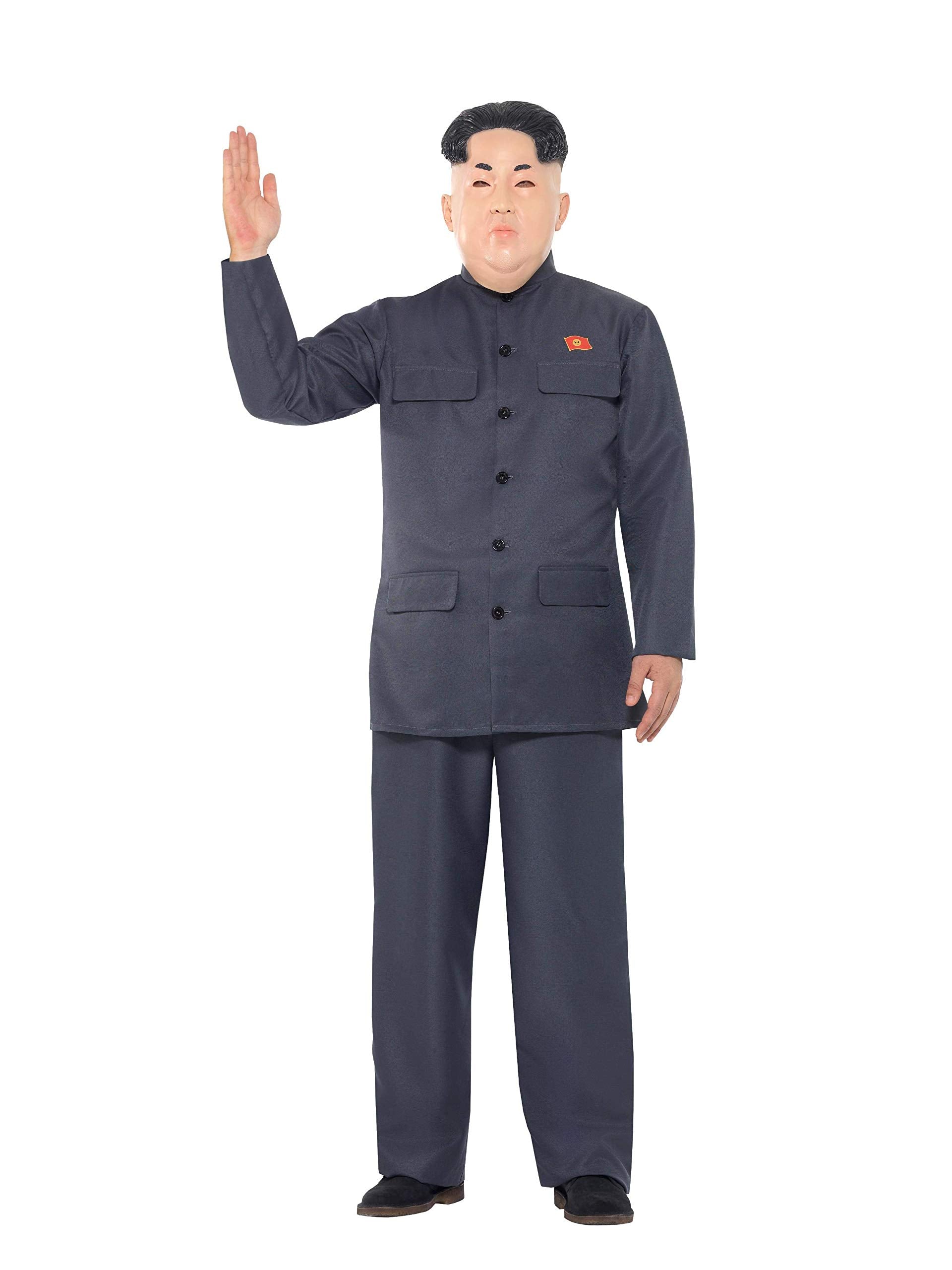 Smiffys Dictator Costume - Adult Mens Fancy Dress with Grey Trousers & Jacket 6