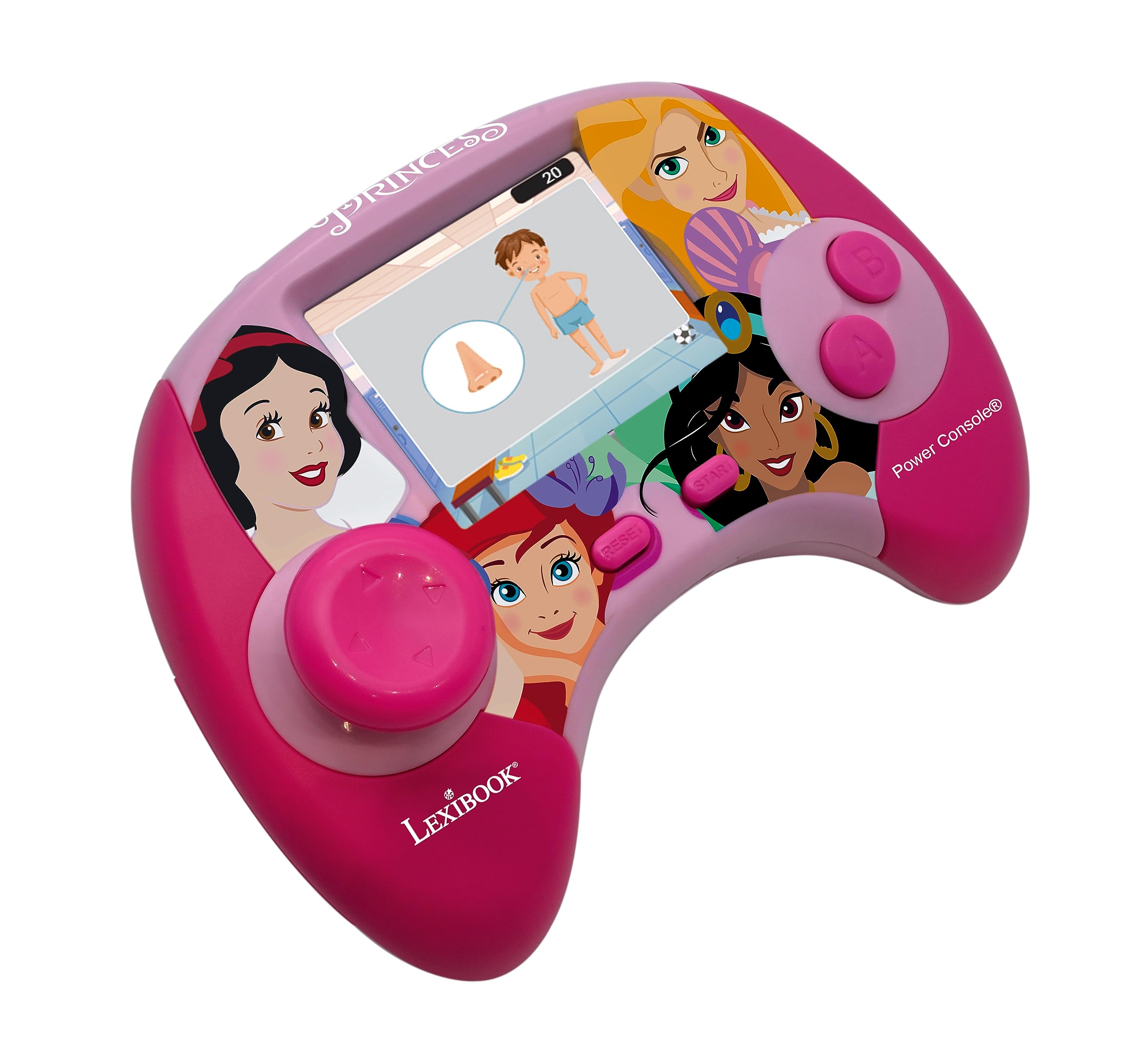 Lexibook Disney Princess Power Console® - Bilingual Educational Game Console with 100 Activities (French/English), Ages 4+ 12