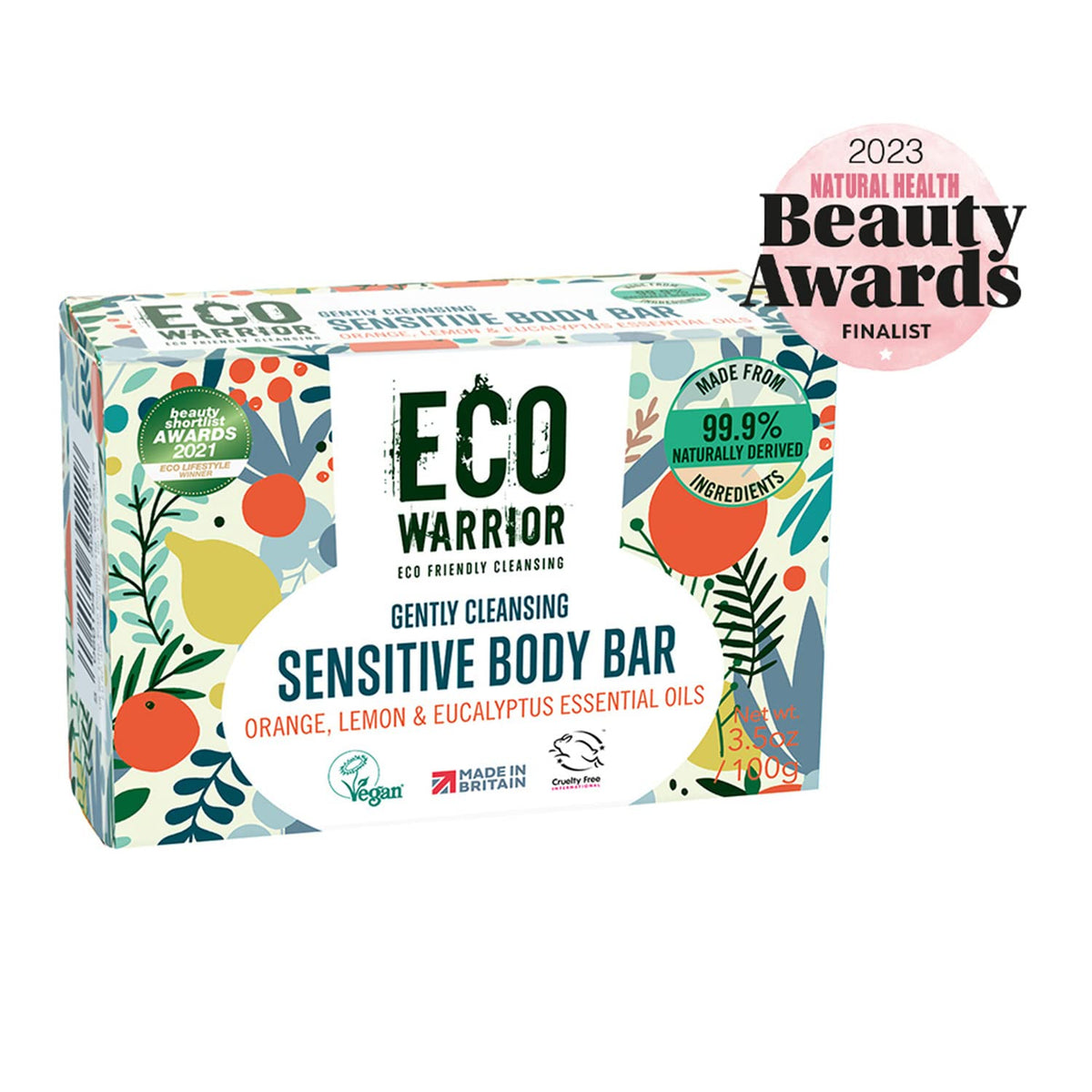 Little Soap Company Eco Warrior Sensitive Body Soap Bar - Vegan, Cruelty-Free, Natural, Plastic-Free | 100g