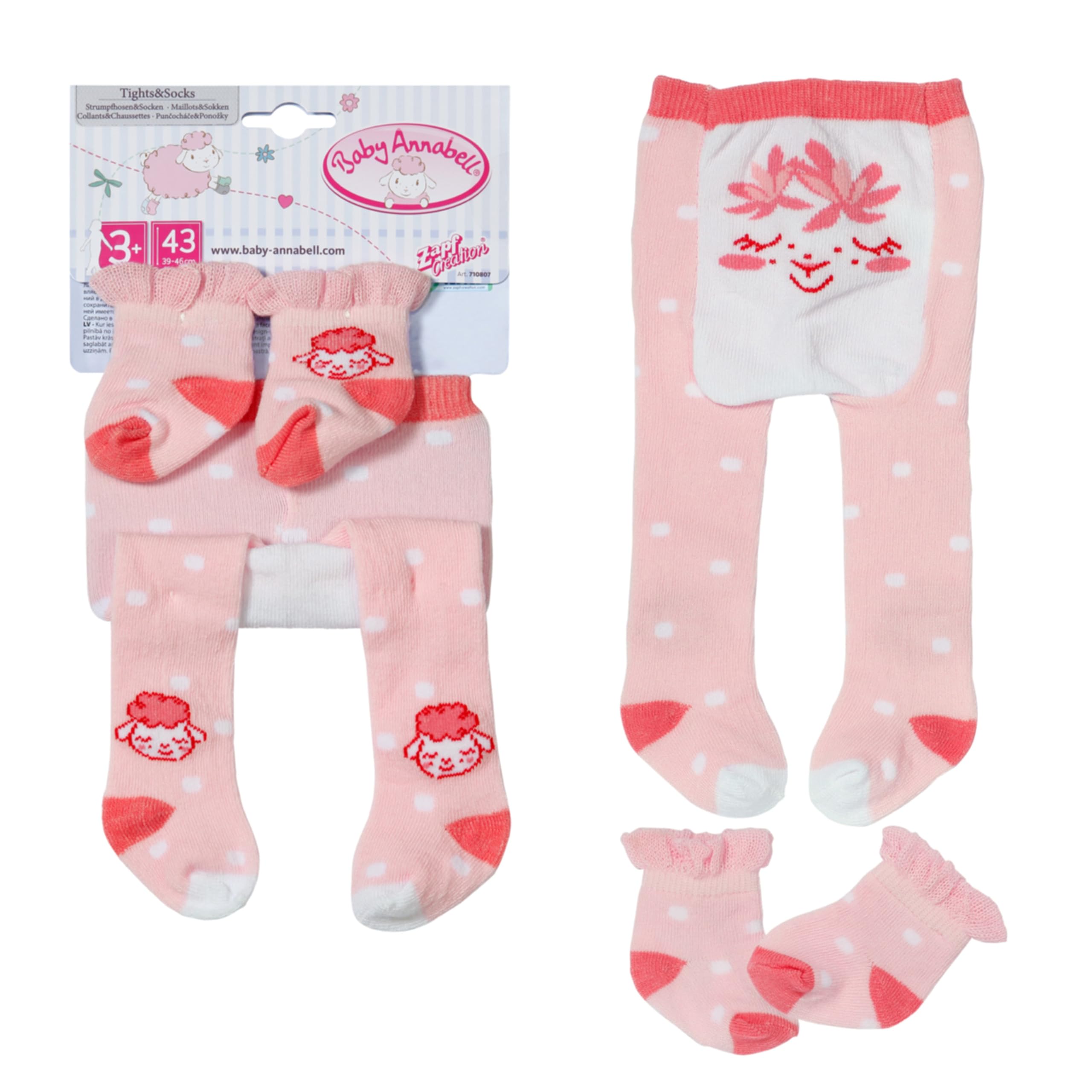 Baby Annabell Tights and Socks Set for 43cm Dolls - Assorted Designs 7