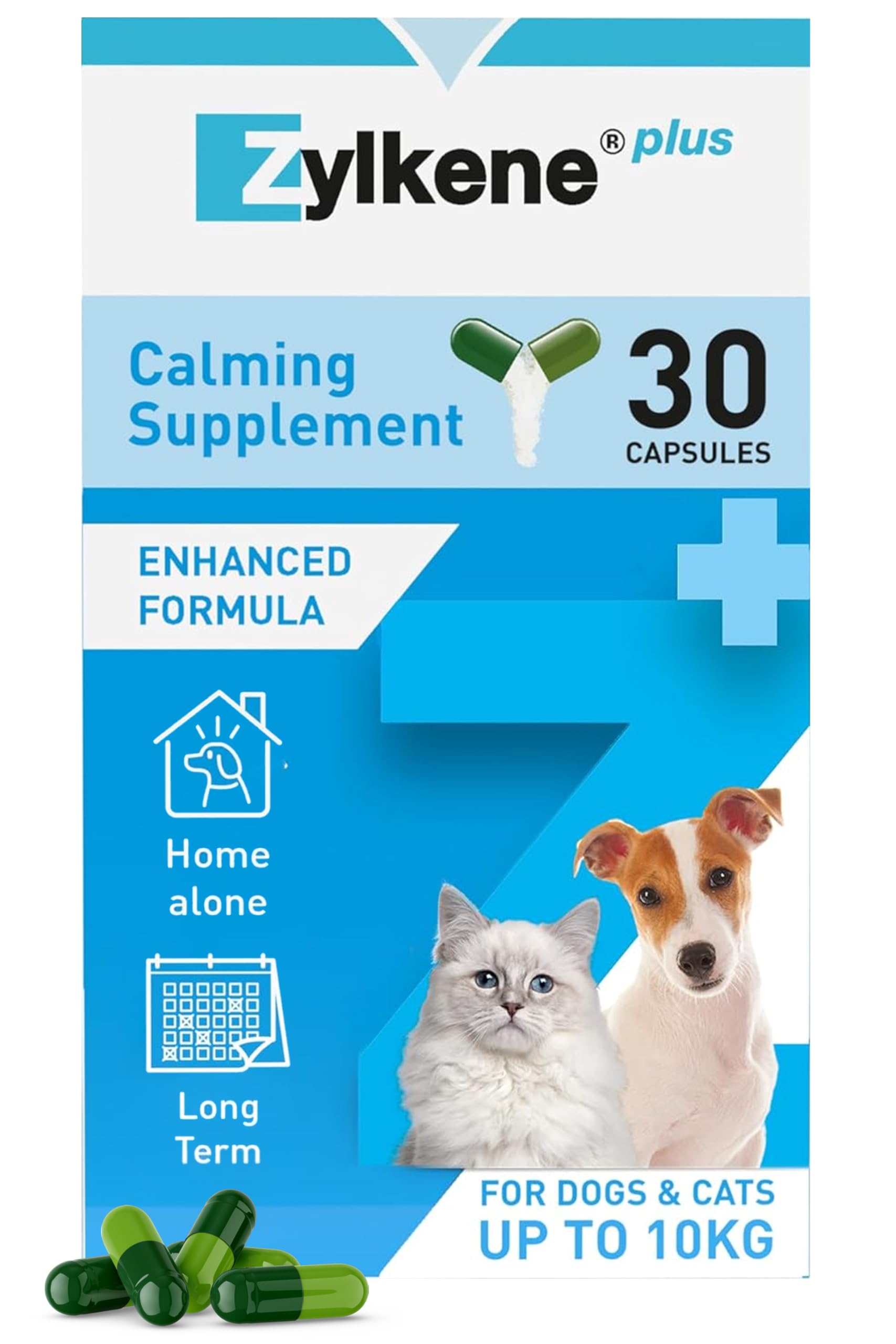 Zylkene Calming Supplement for Cats & Small Dogs up to 10kg | 30 Capsules | All Life Stages