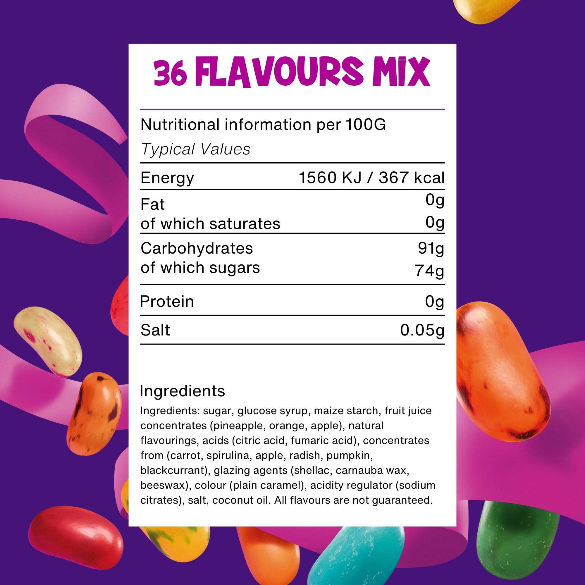 The Jelly Bean Factory - 900g Jar of Gourmet Jelly Beans, Gluten Free, Kosher, Natural Flavourings 6