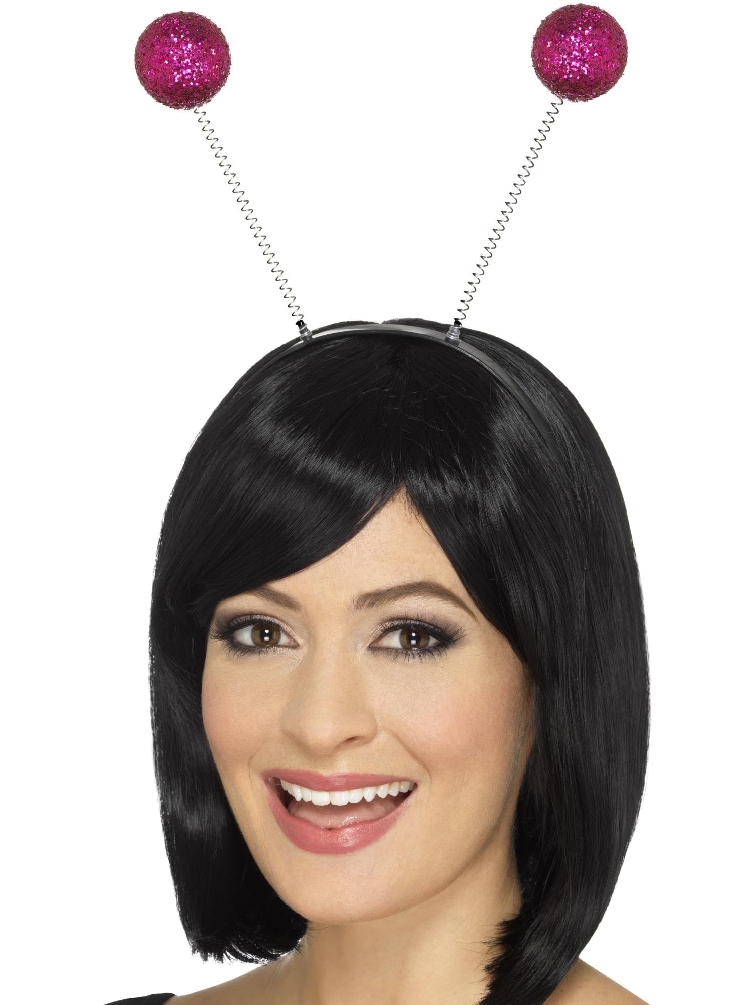 Smiffys Glitter Ball Boppers, Pink, Party & Carnival Fancy Dress, Adult Dress Up Accessories 1