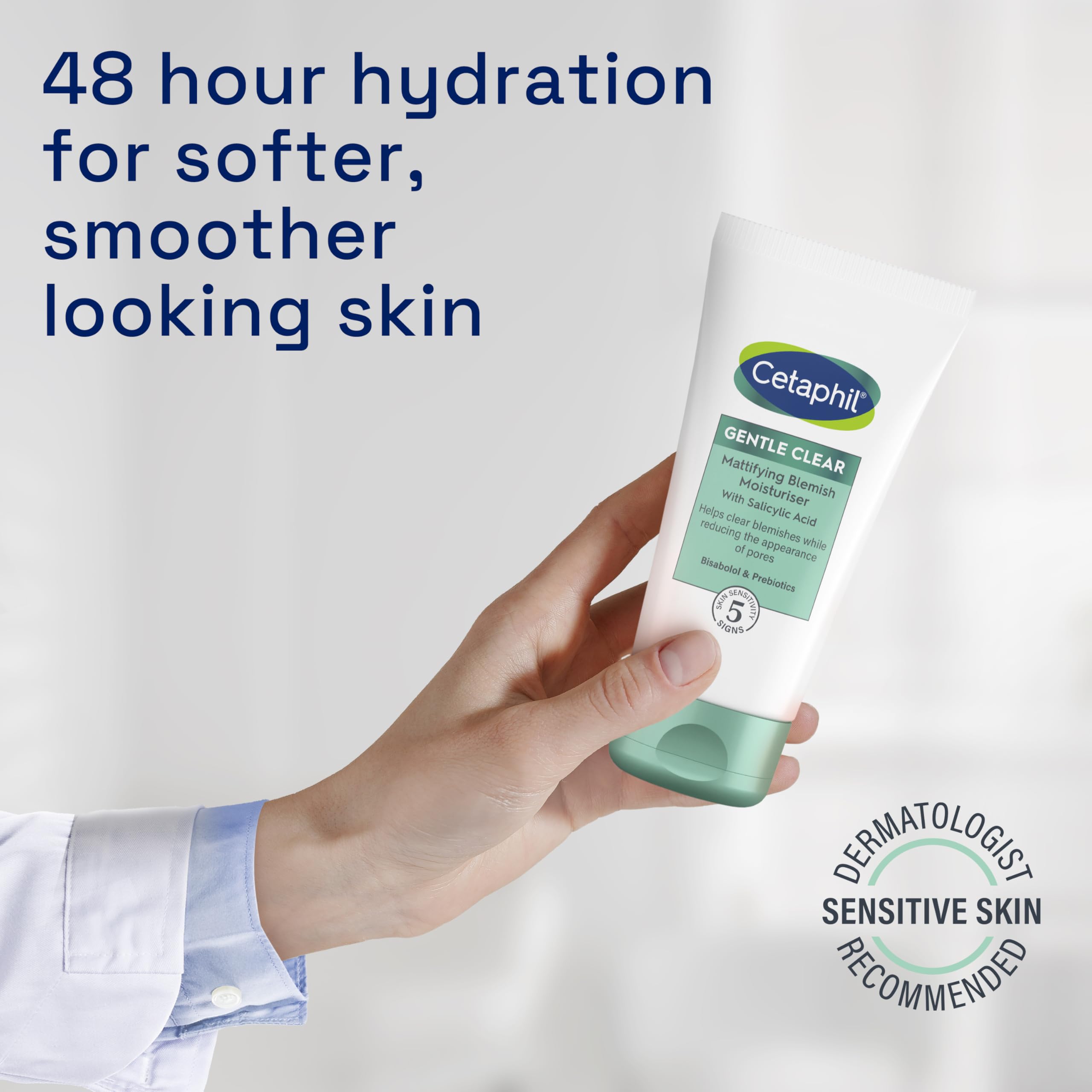 Cetaphil Gentle Clear Mattifying Blemish Face Moisturiser - Reduces Blemishes & Breakouts, Hydrates Up to 48 Hours, Matte Finish 4
