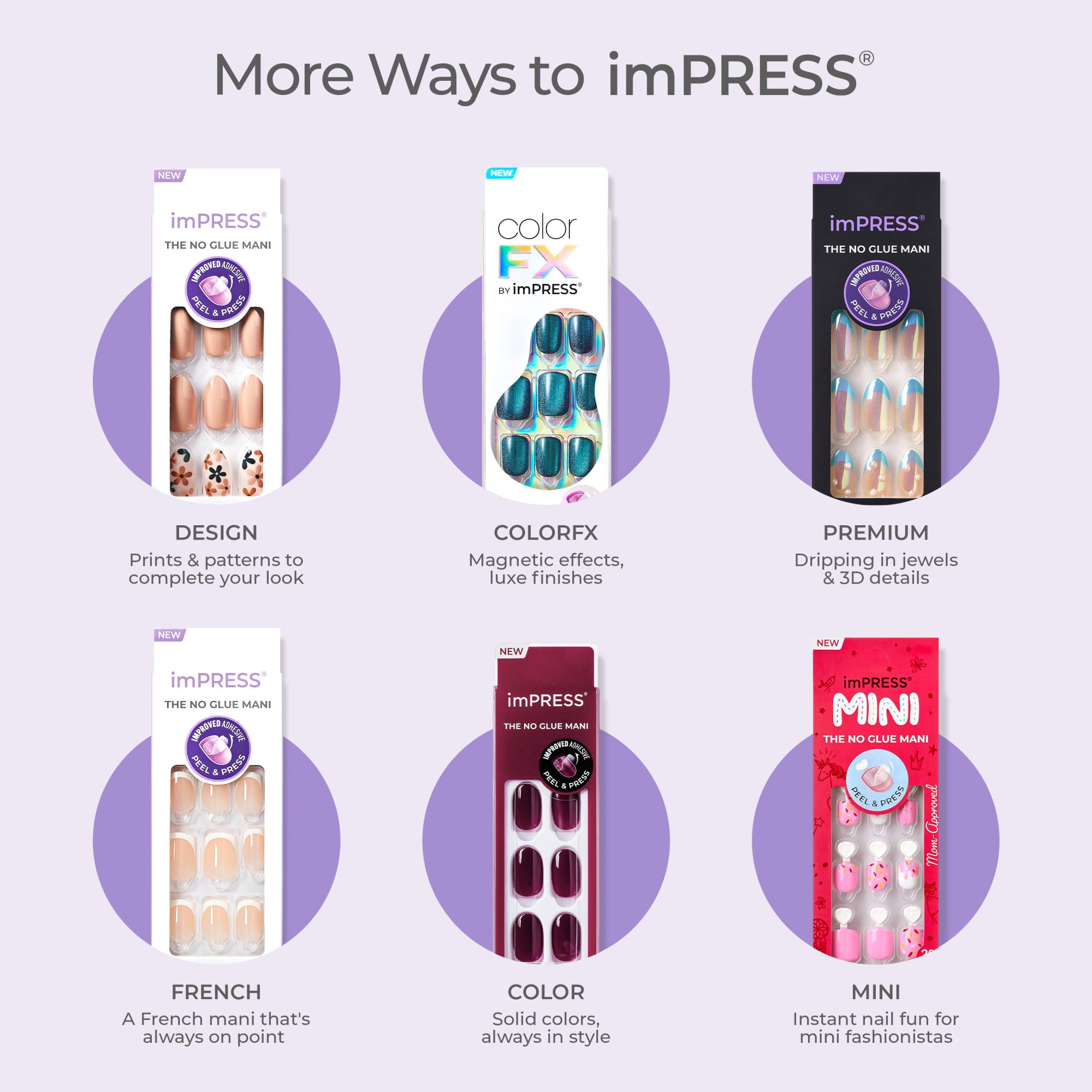 imPRESS Press-On Nails - Even Better Pink Oval Short | No Glue Mani | 30 Count 6