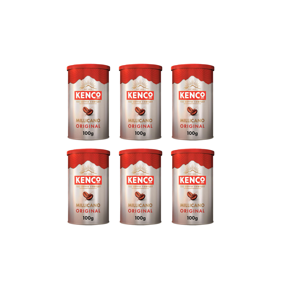Kenco Millicano Americano Original Instant Coffee 100g (Pack of 6 Tins, Total 600g)
