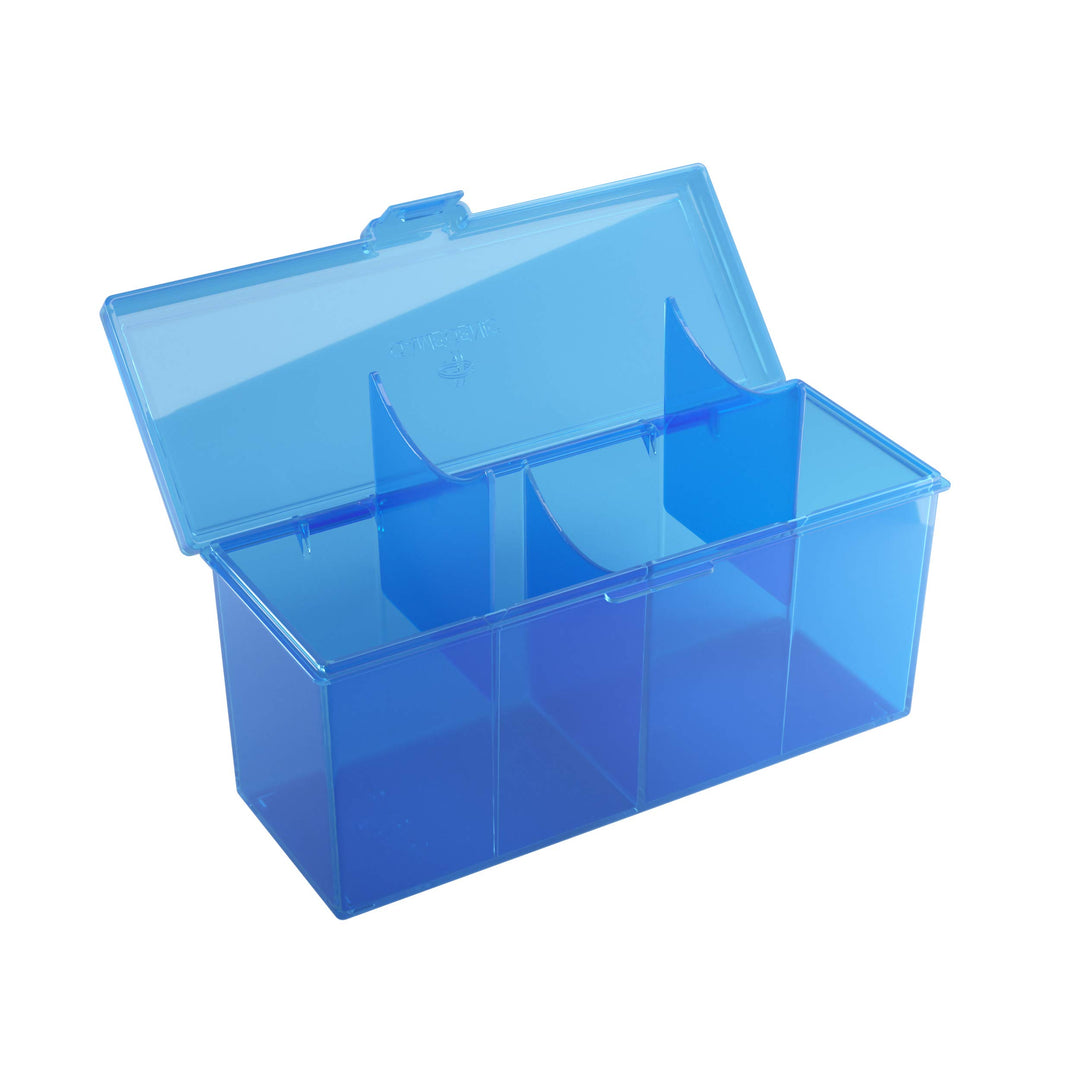 Gamegenic Fourtress 320-Card Deck Holder - Rigid Stackable Box with Lock, Blue